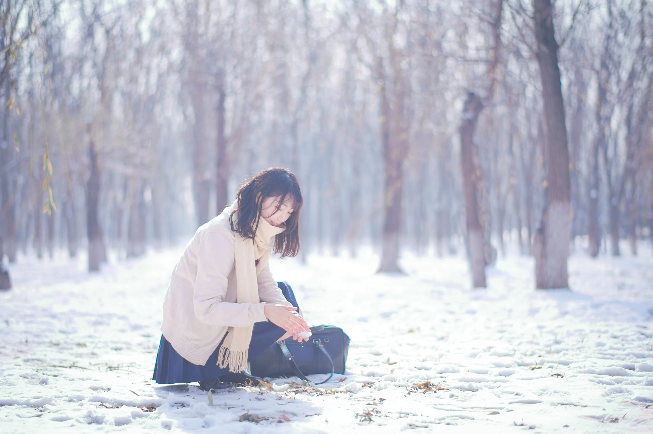周叽是可爱兔兔 – 雪景JK [15P]高清在线免费欣赏–微密图社-微密图社