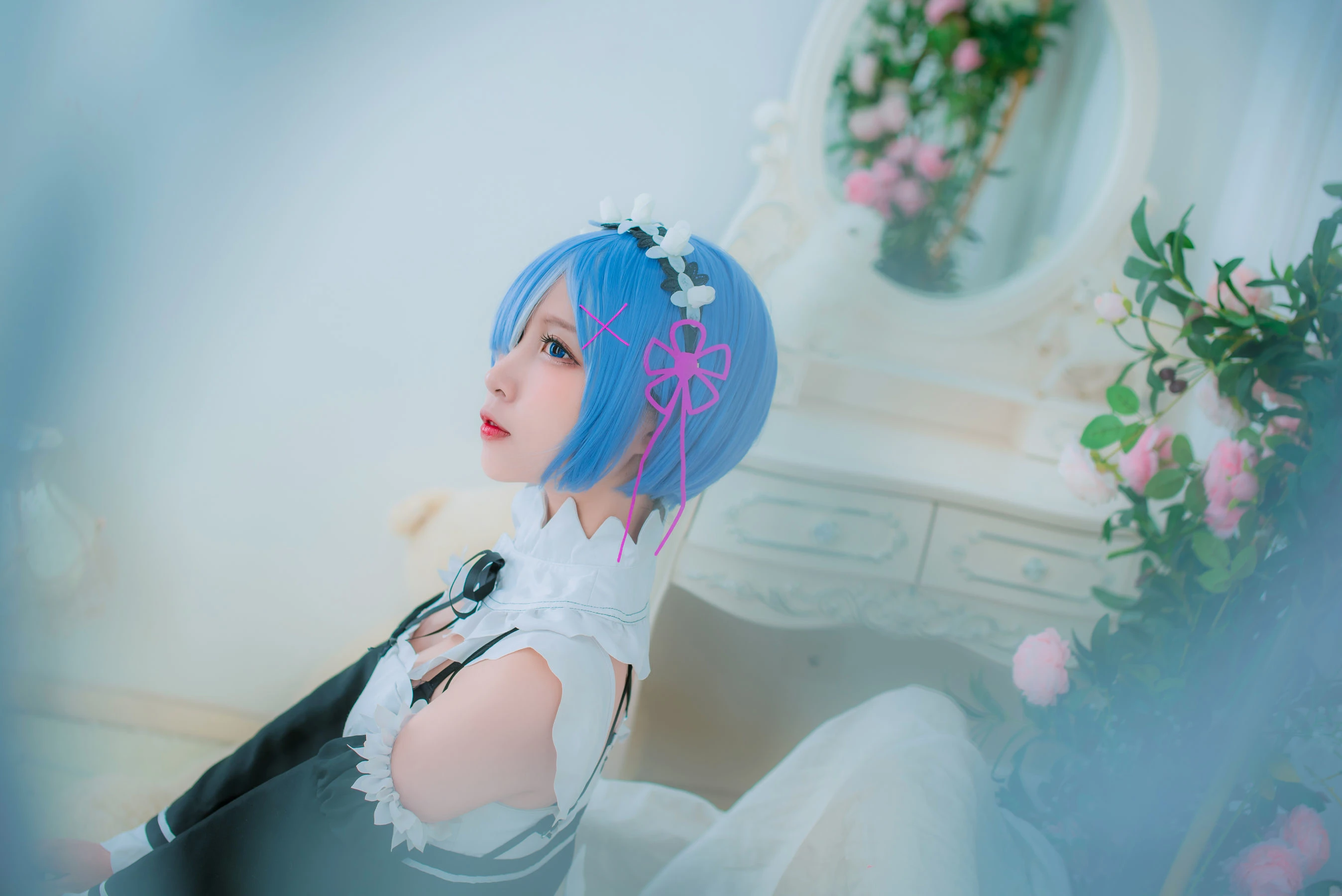 人气Coser二佐Nisa 蕾姆女仆插图7