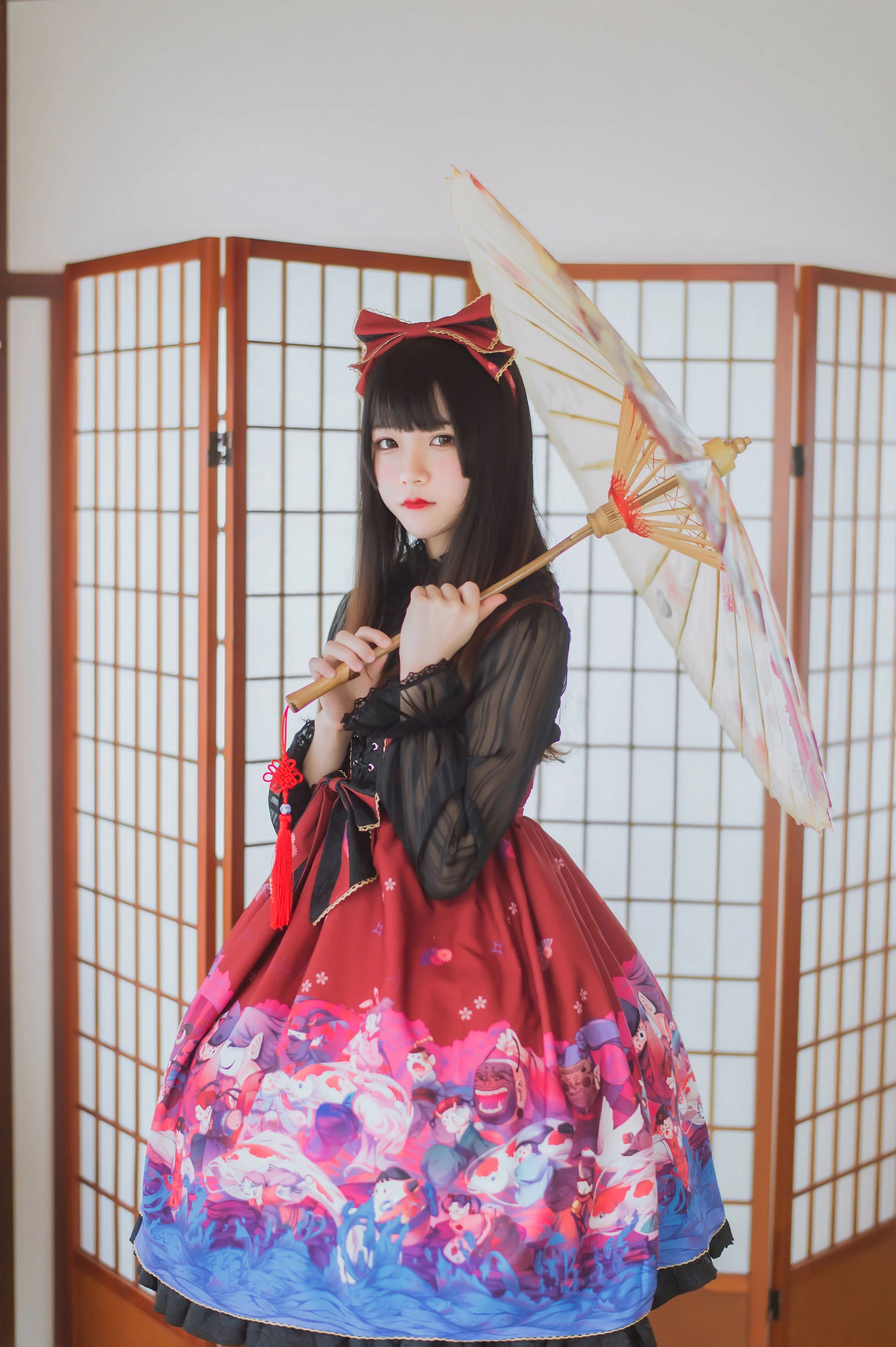 桜桃喵《和风lolita》插图1