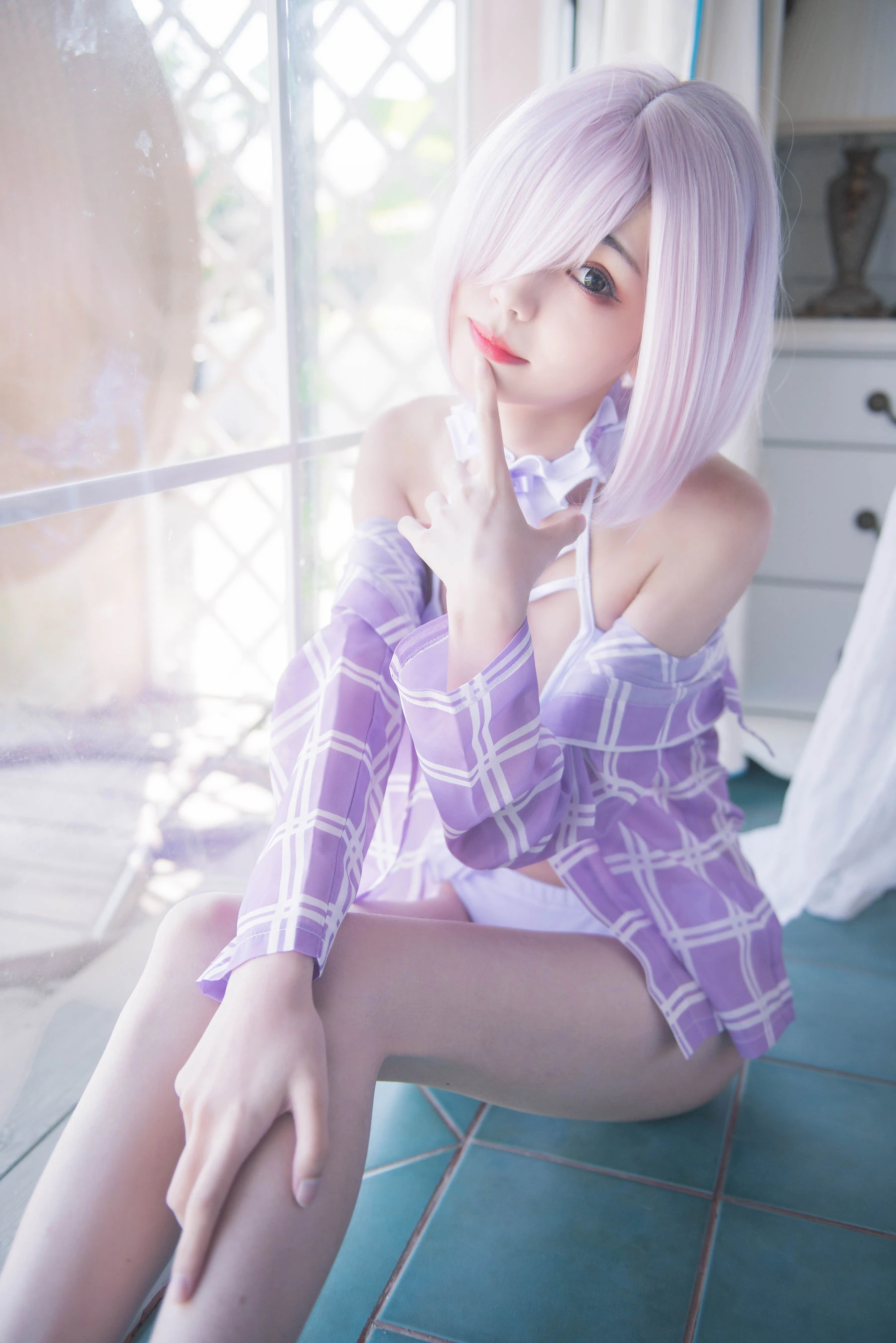 [萝莉COS] 小妖精你的负卿 – 玛修泳装 [16P]插图1
