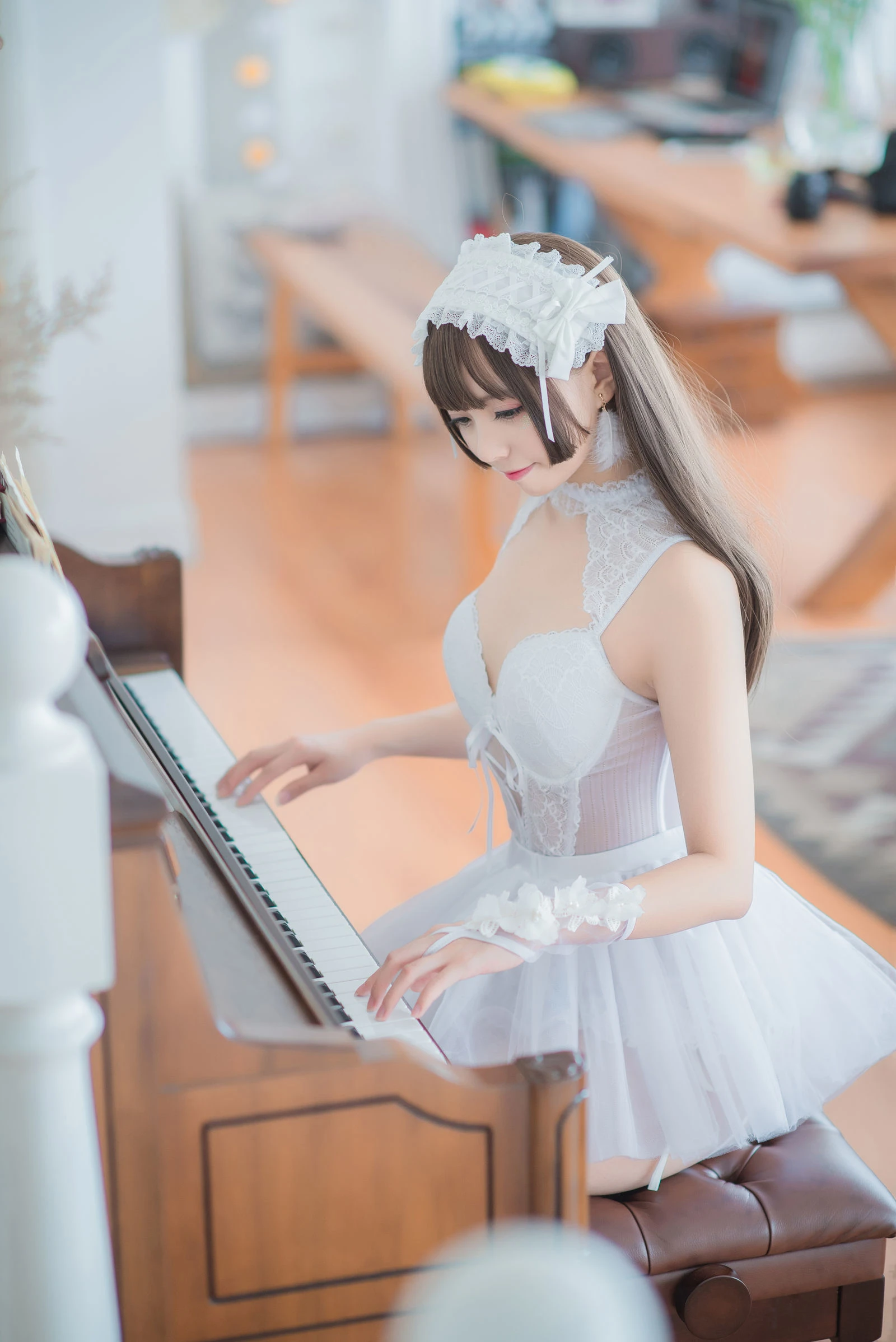 萌系小野妹子w – 白色纱裙+蕾姆护士+蕾姆兔女郎插图7