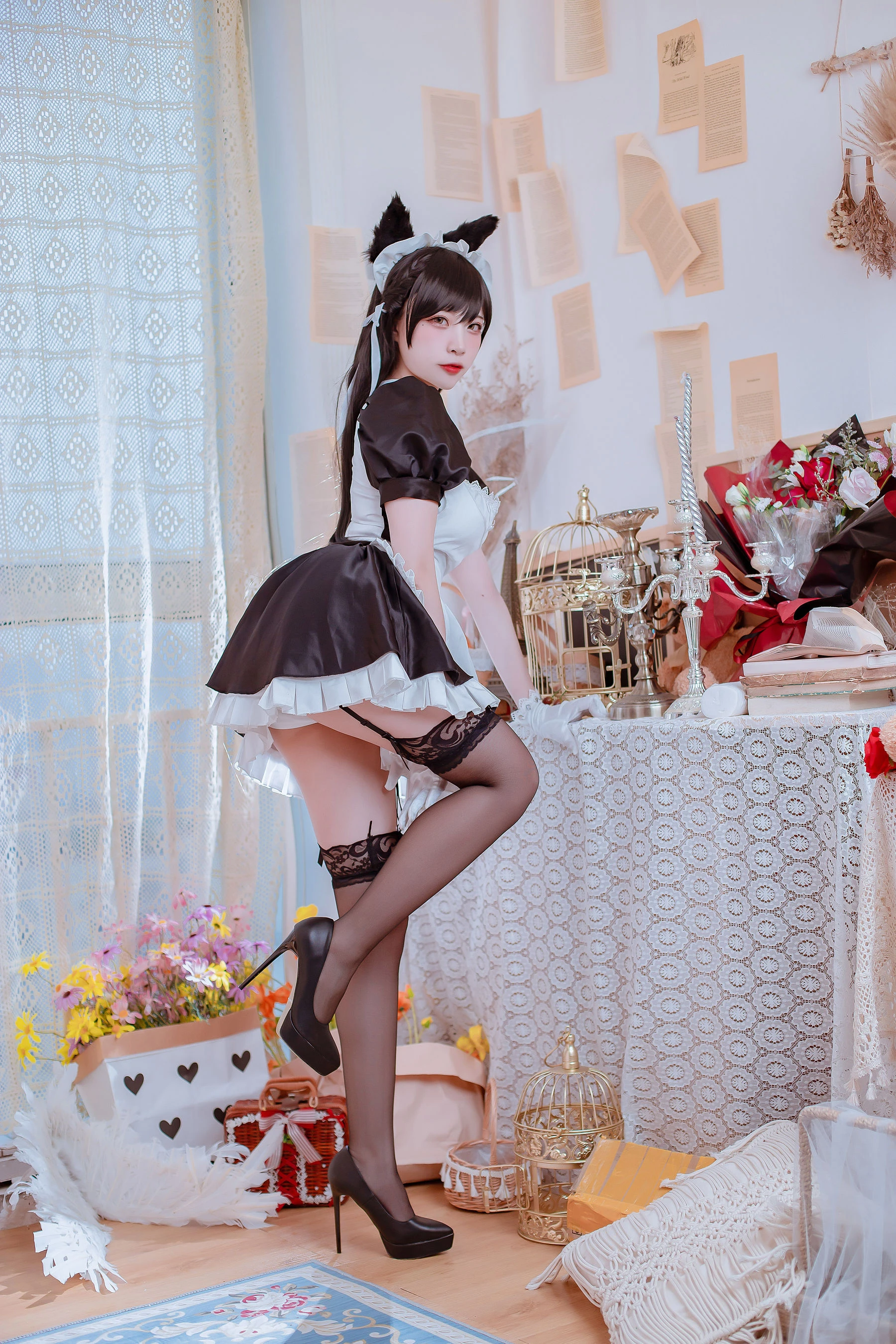 人气Coser二佐Nisa – 犬之眷之碧蓝爱宕 女仆插图2