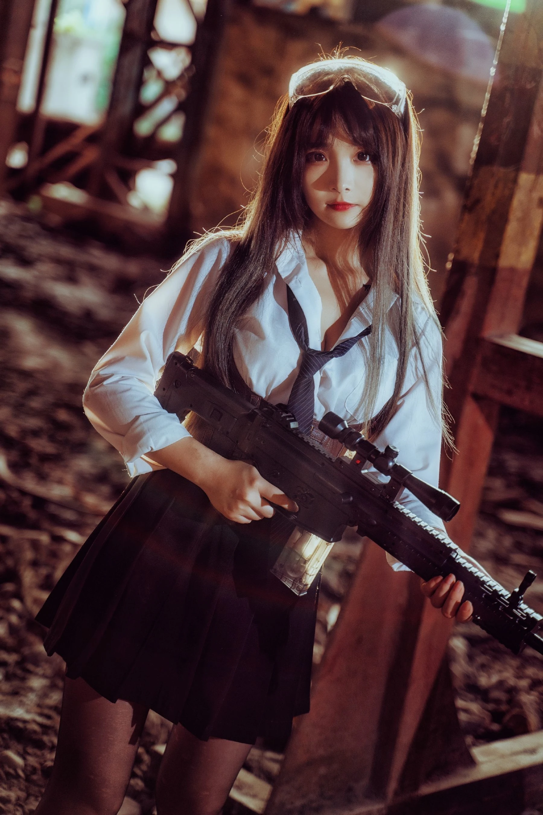二次元美女古川kagura – 武装JK插图2