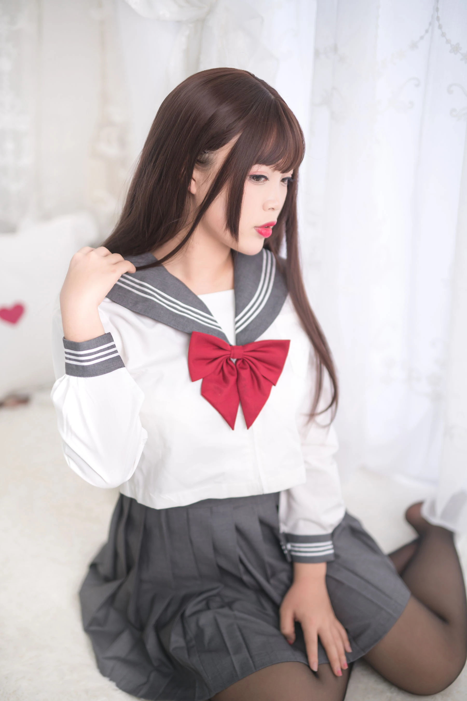 萌系小姐姐-白烨- – 黑丝制服少女插图8