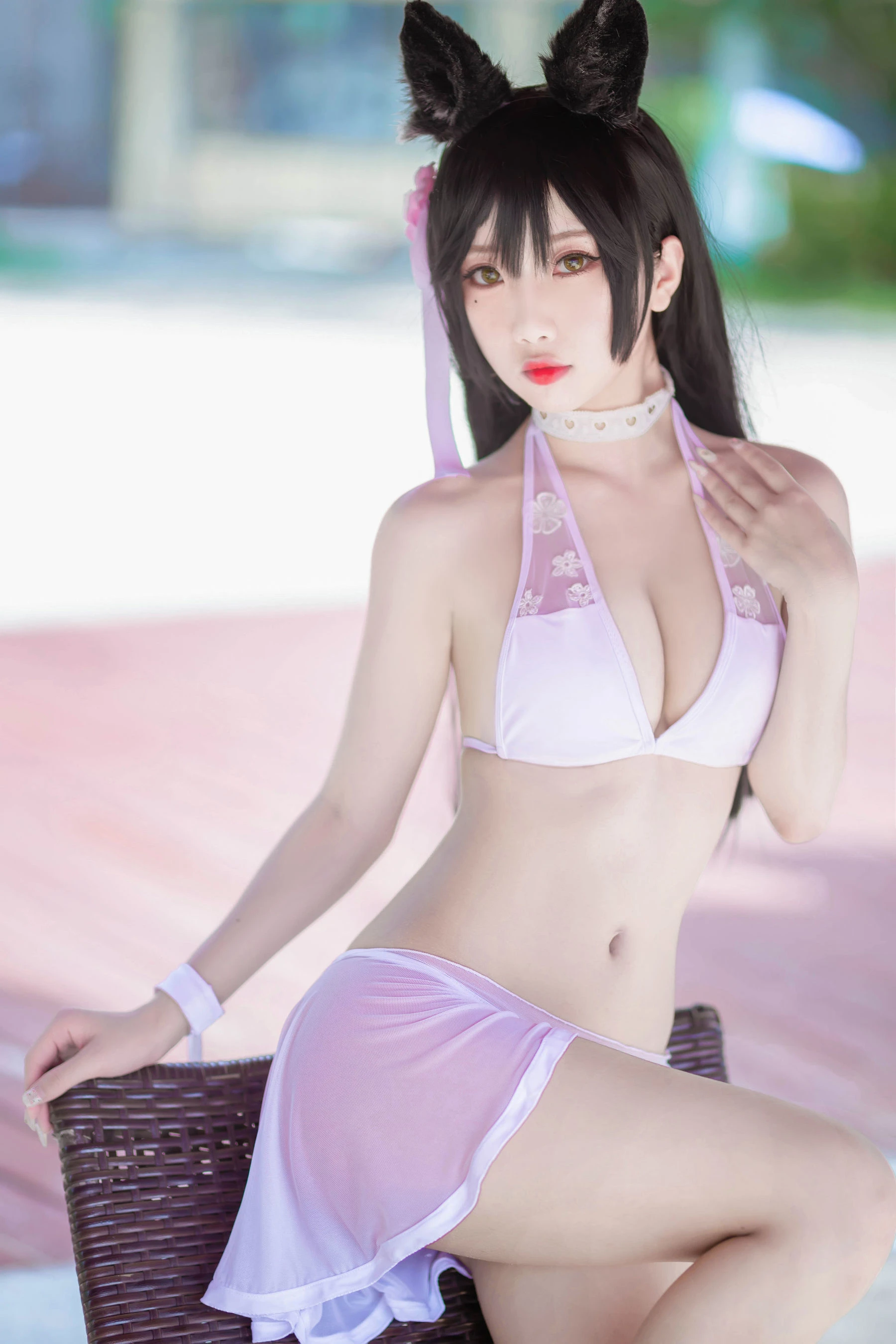 鬼畜瑶 – 泳装猫女外拍插图5