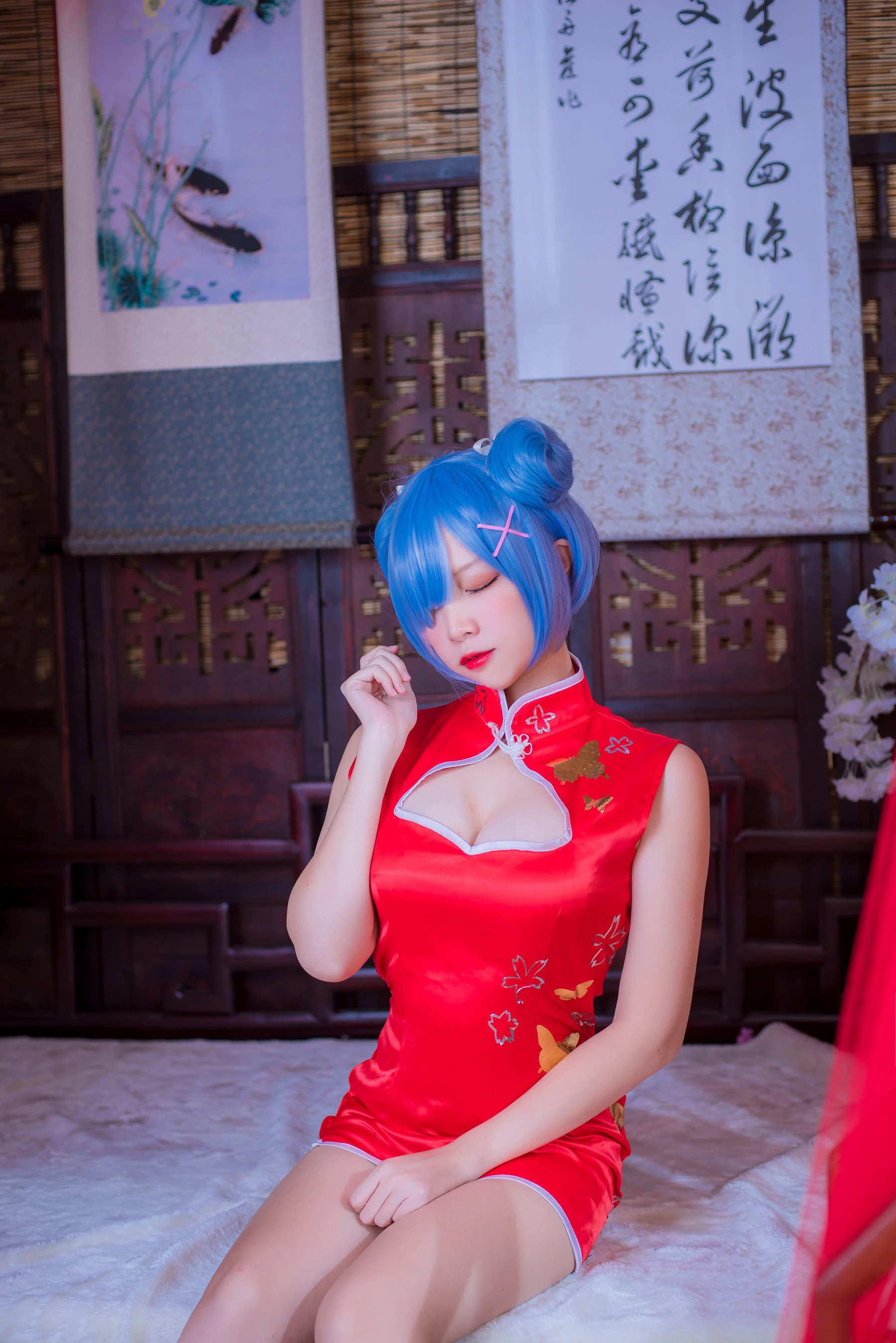 人气Coser二佐Nisa 蕾姆旗袍插图4