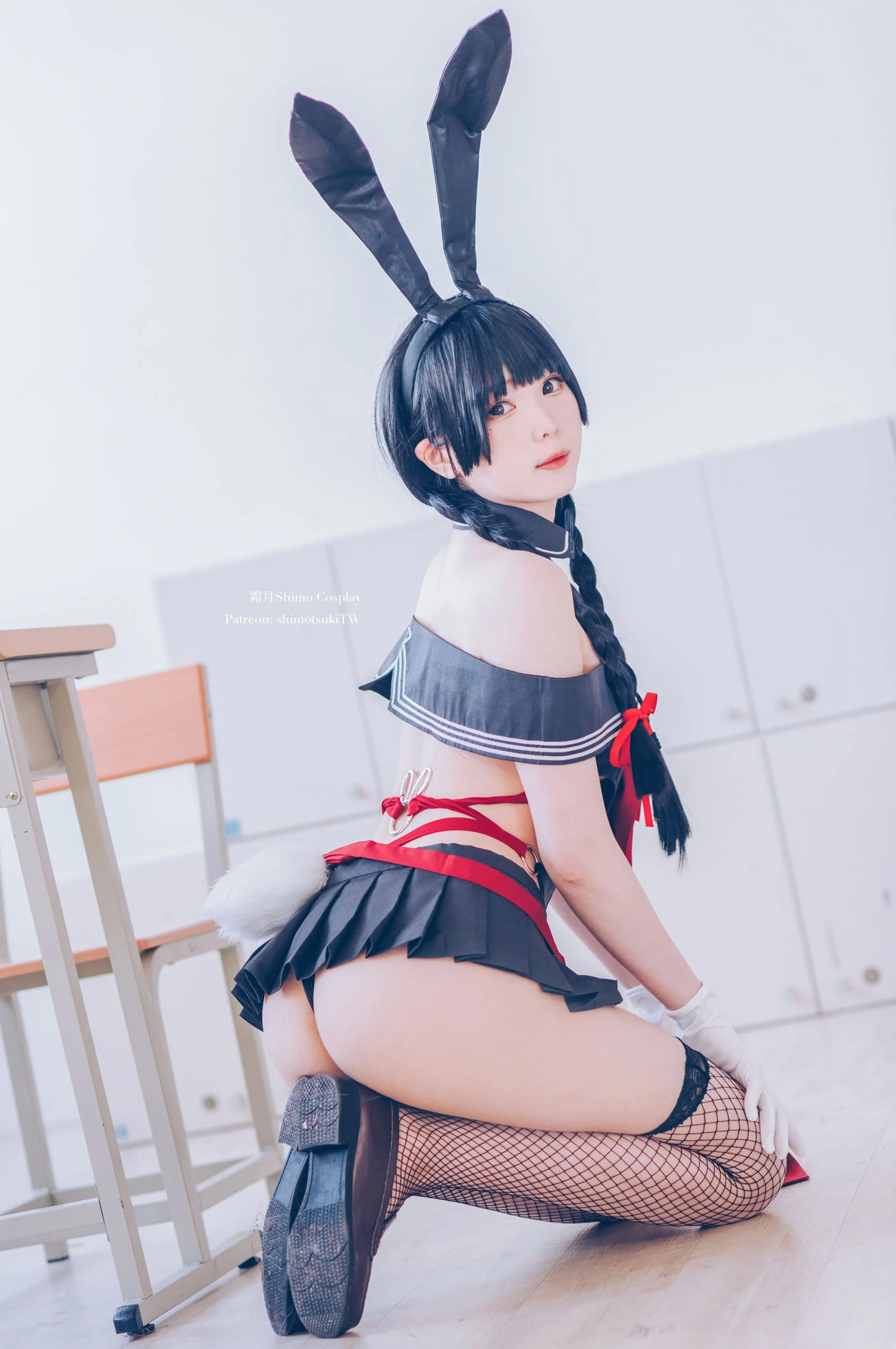 微博妹纸霜月shimo – 卯月桃子 水手服兔女郎插图2