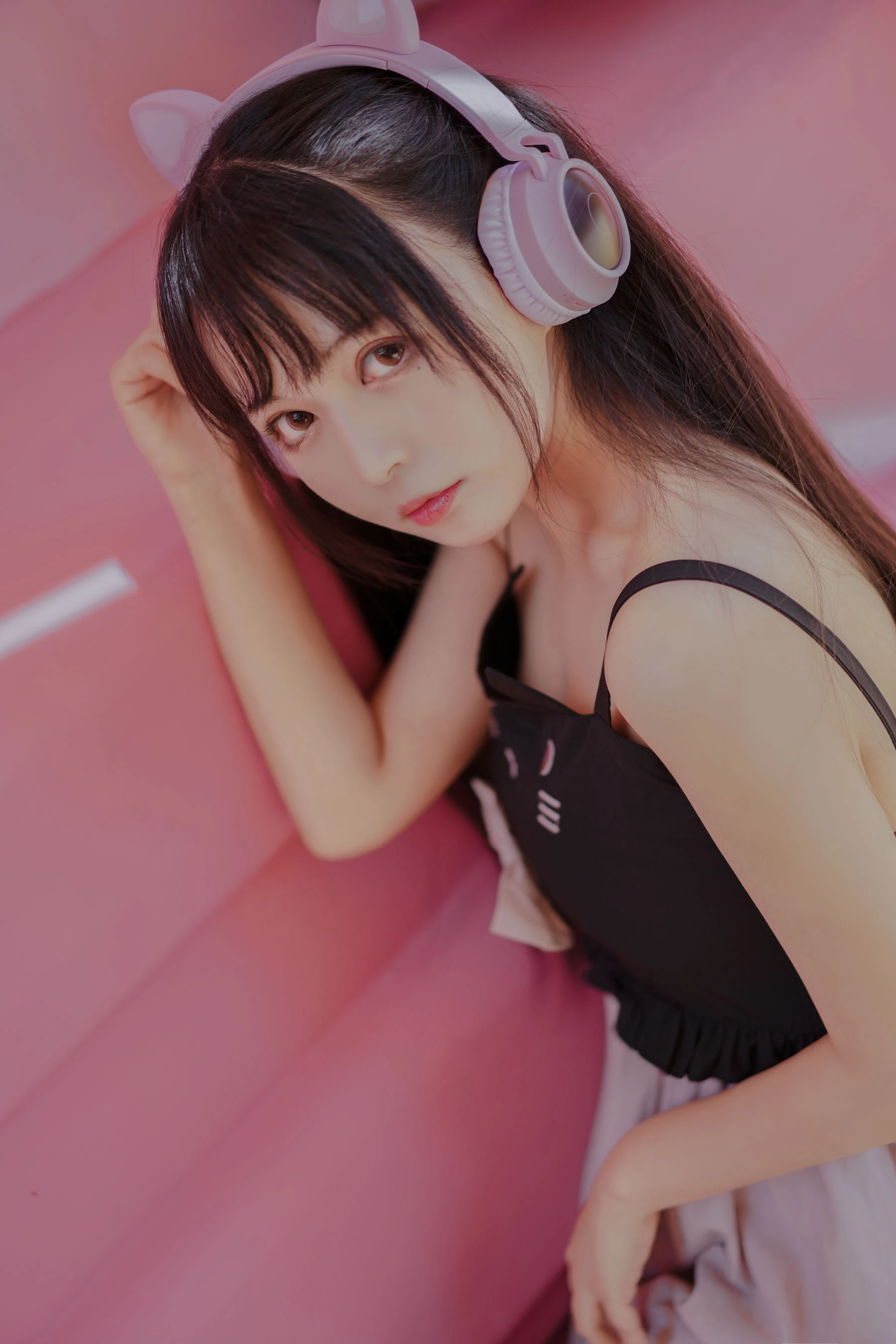 大眼萌妹黑猫猫OvO – pink插图4