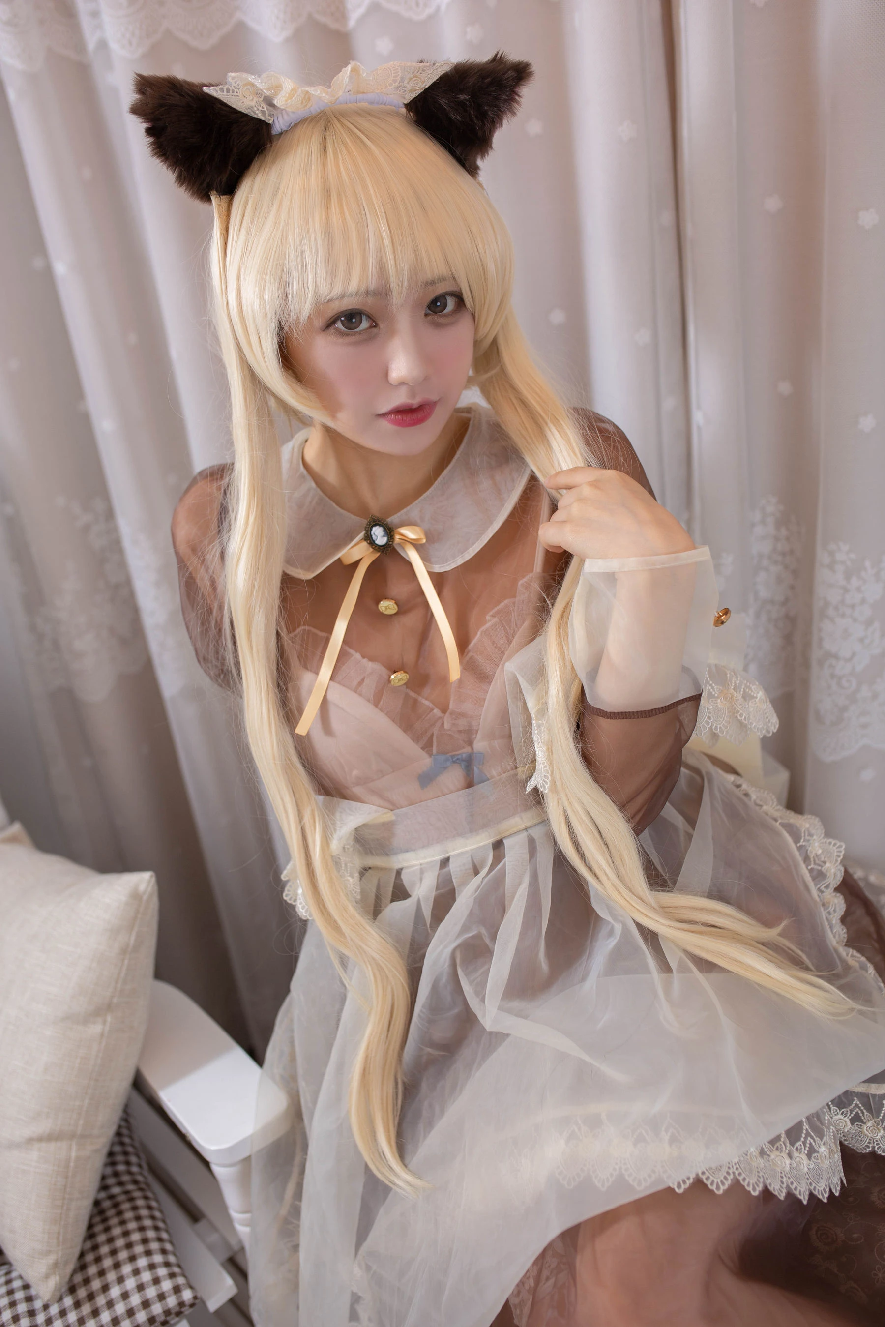 福利姬嘎潼 – 透明女仆插图1