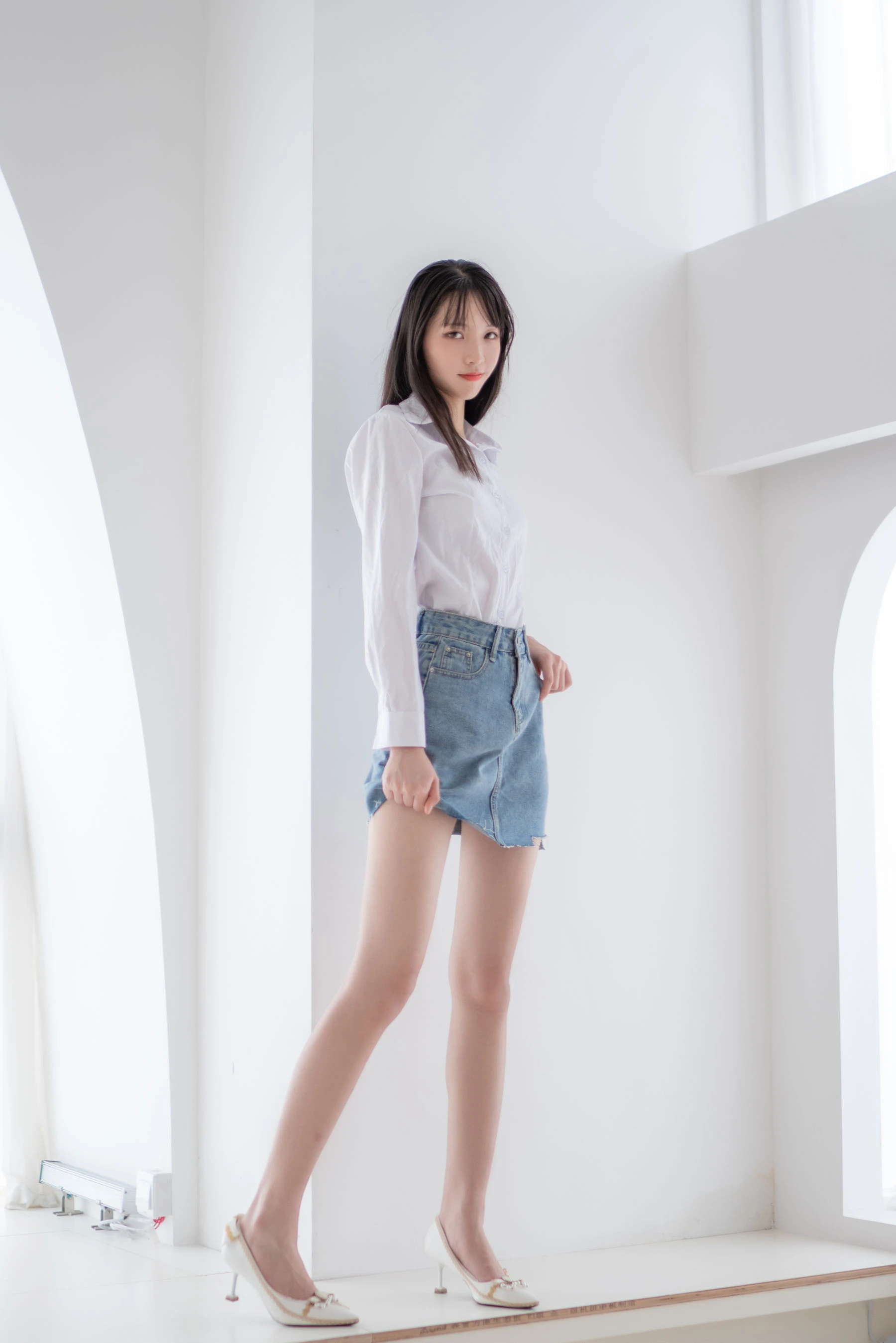 清纯妹子西瓜 – 衬衫牛仔裙插图8