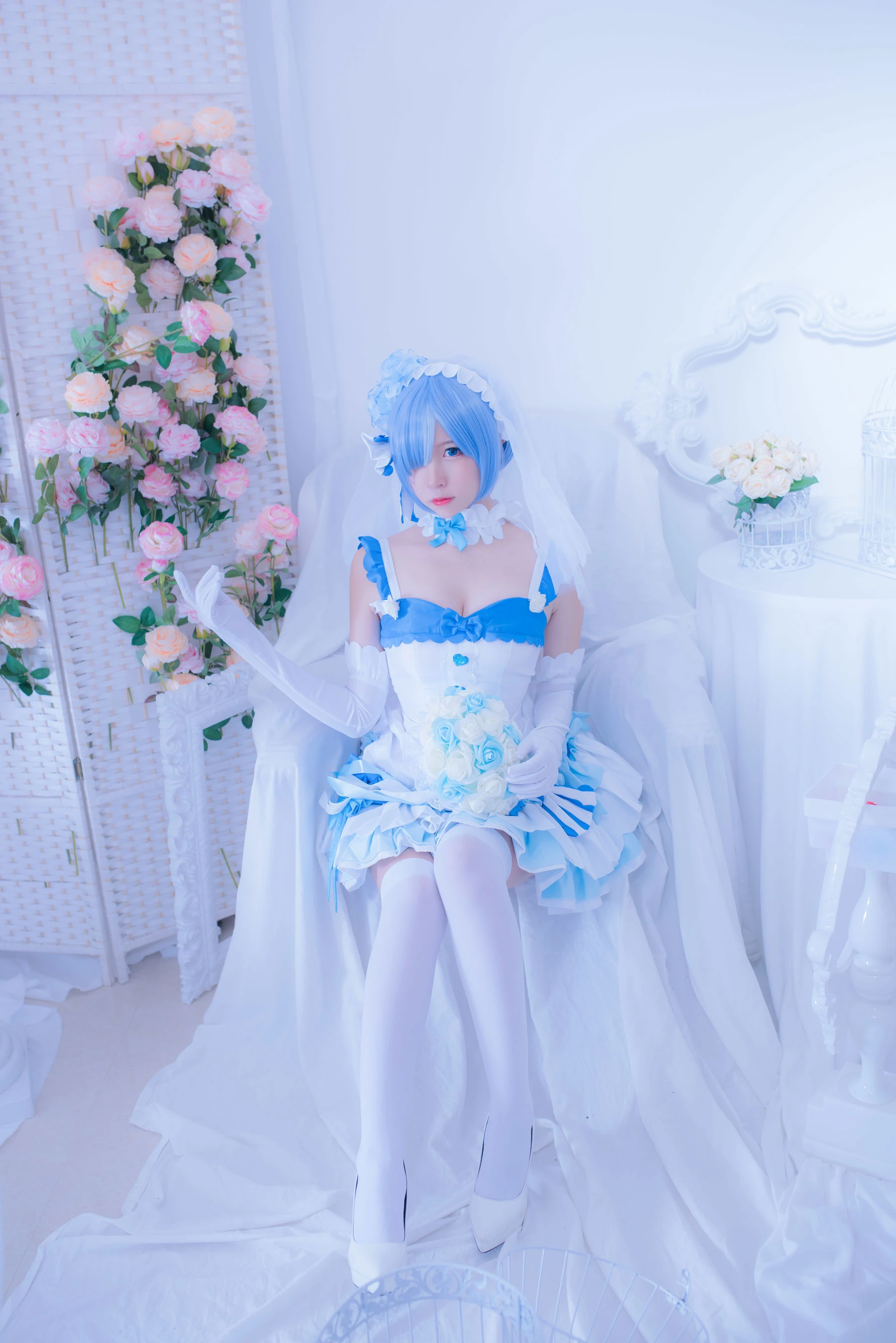 人气Coser二佐Nisa 雷姆花嫁插图8