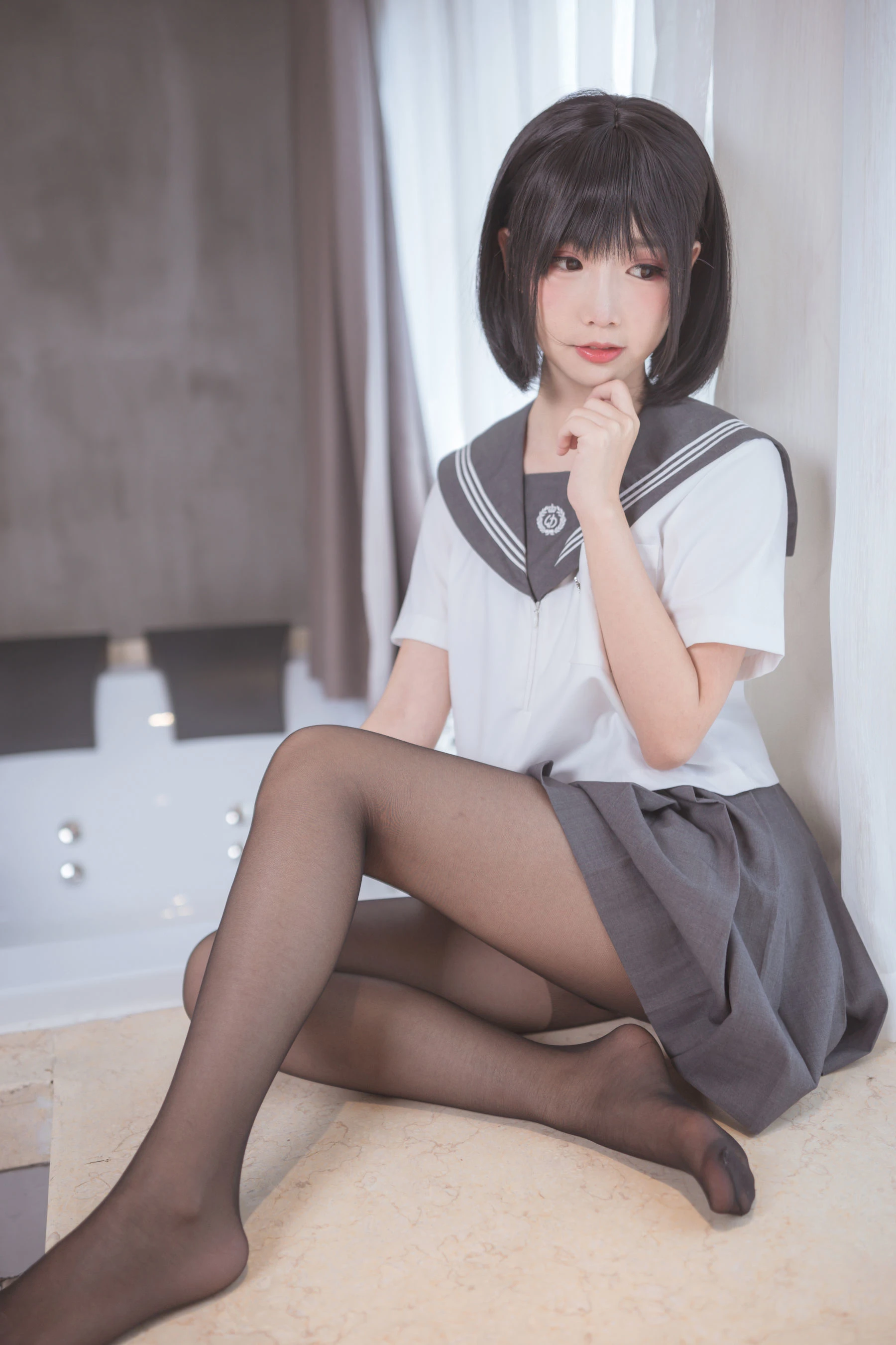 面饼仙儿 – 脑内少女 黑丝JK插图2