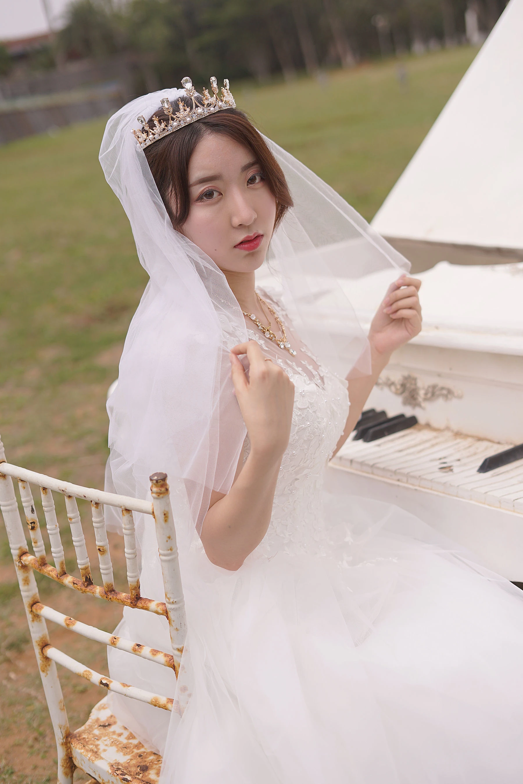 人气Coser黑川 – 海岛之旅 婚纱插图3