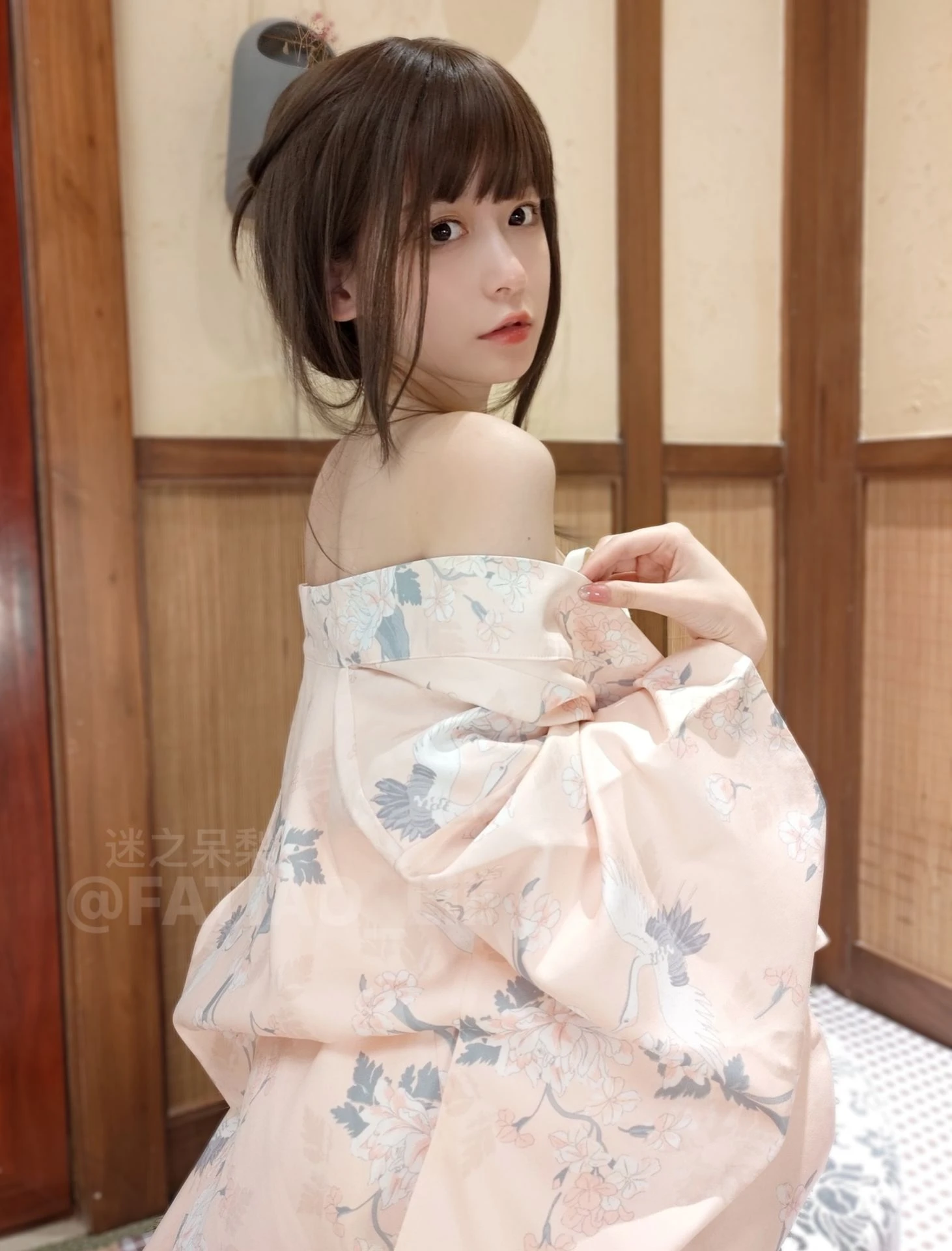 迷之呆梨(发条少女)[fantia] – ピンクの着物插图3