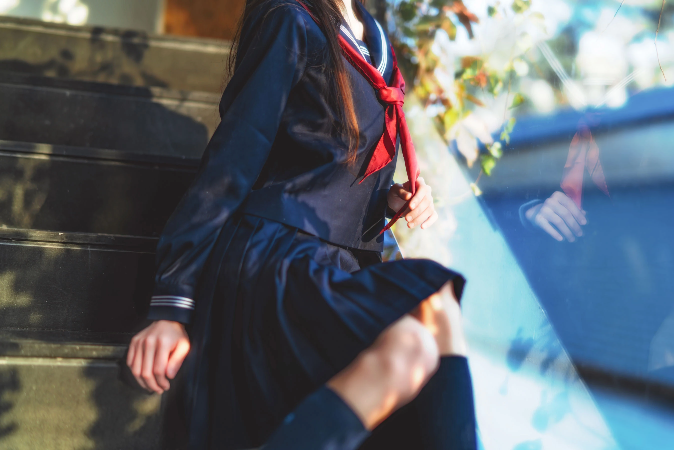 桜桃喵《(小少女)黑色水手服》插图4
