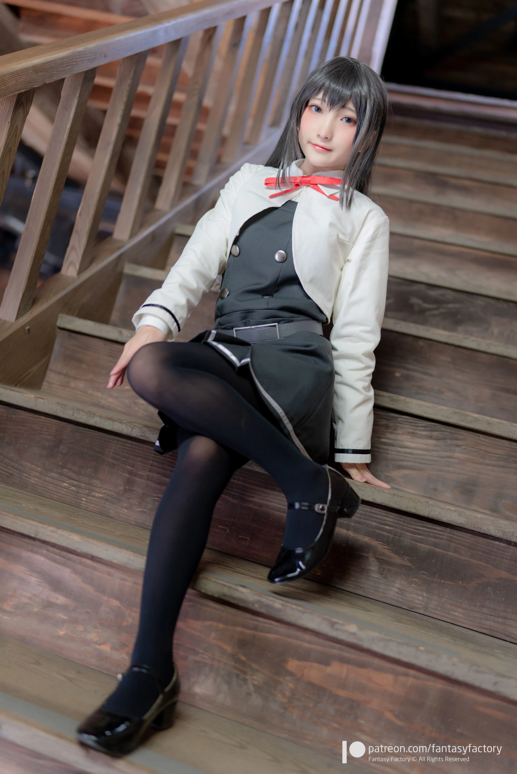 小丁Cosplay 2020.01 [Fantasy Factory] 黑丝 和服 JK插图2