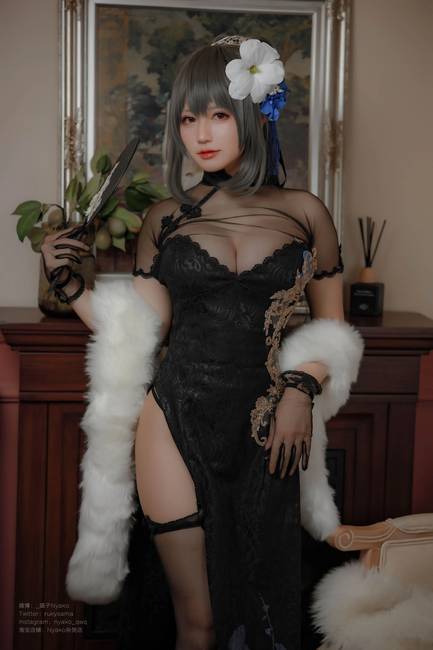 萌妹子Nyako喵子 – 路易九世旗袍插图7