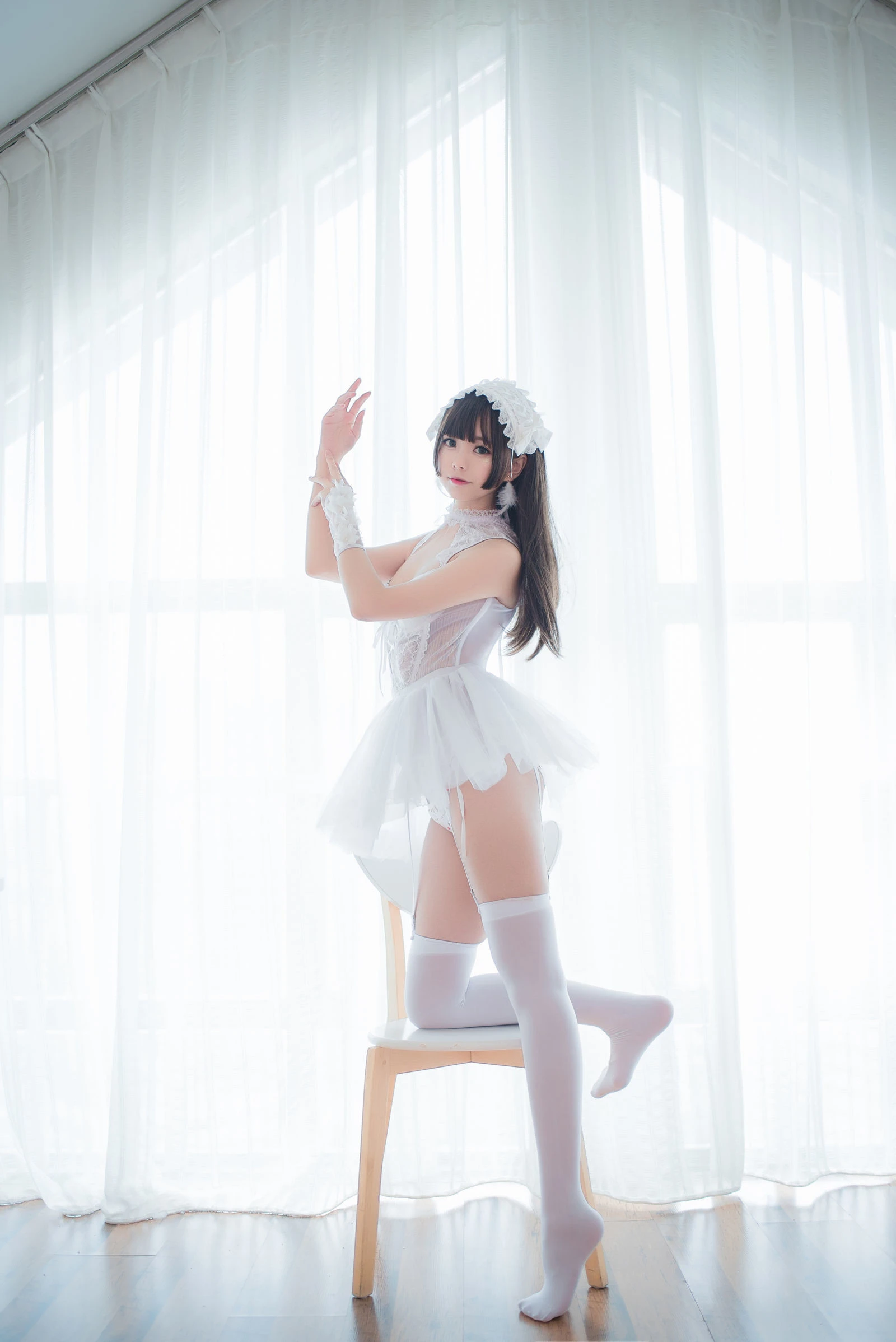 萌系小野妹子w – 白色纱裙+蕾姆护士+蕾姆兔女郎插图4