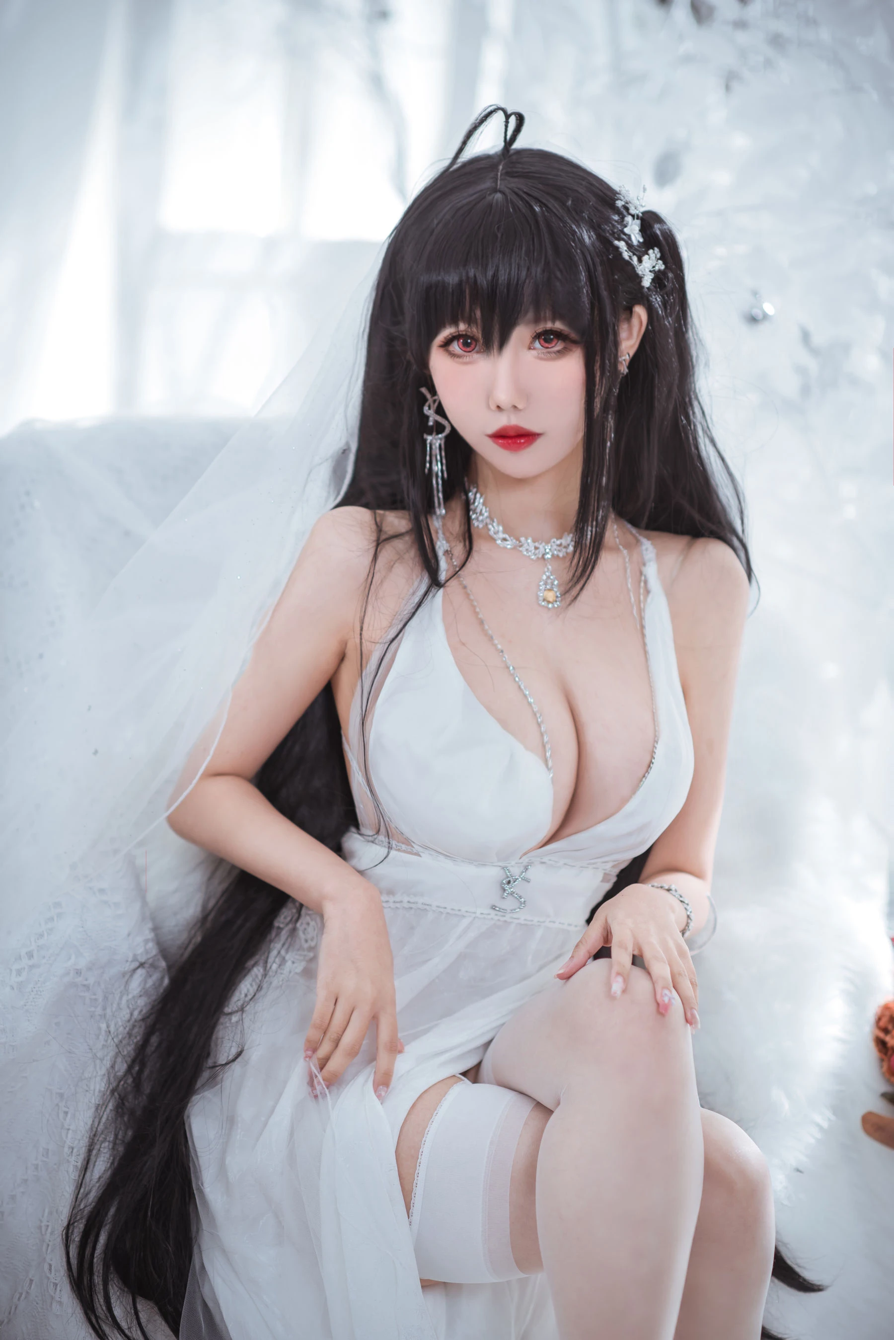 仙女月 – 大凤纯白婚纱插图6