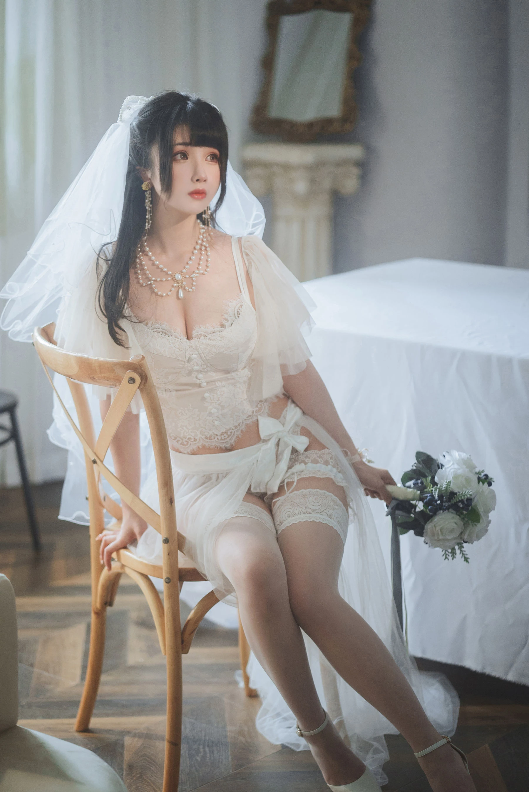 COS福利rioko凉凉子 – 透明婚纱 [37P]插图1