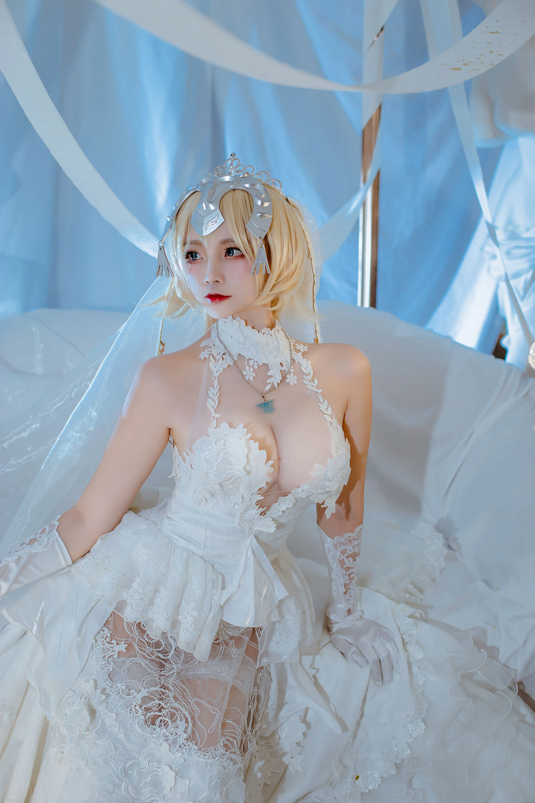 人气Coser二佐Nisa – fate贞德花嫁插图8