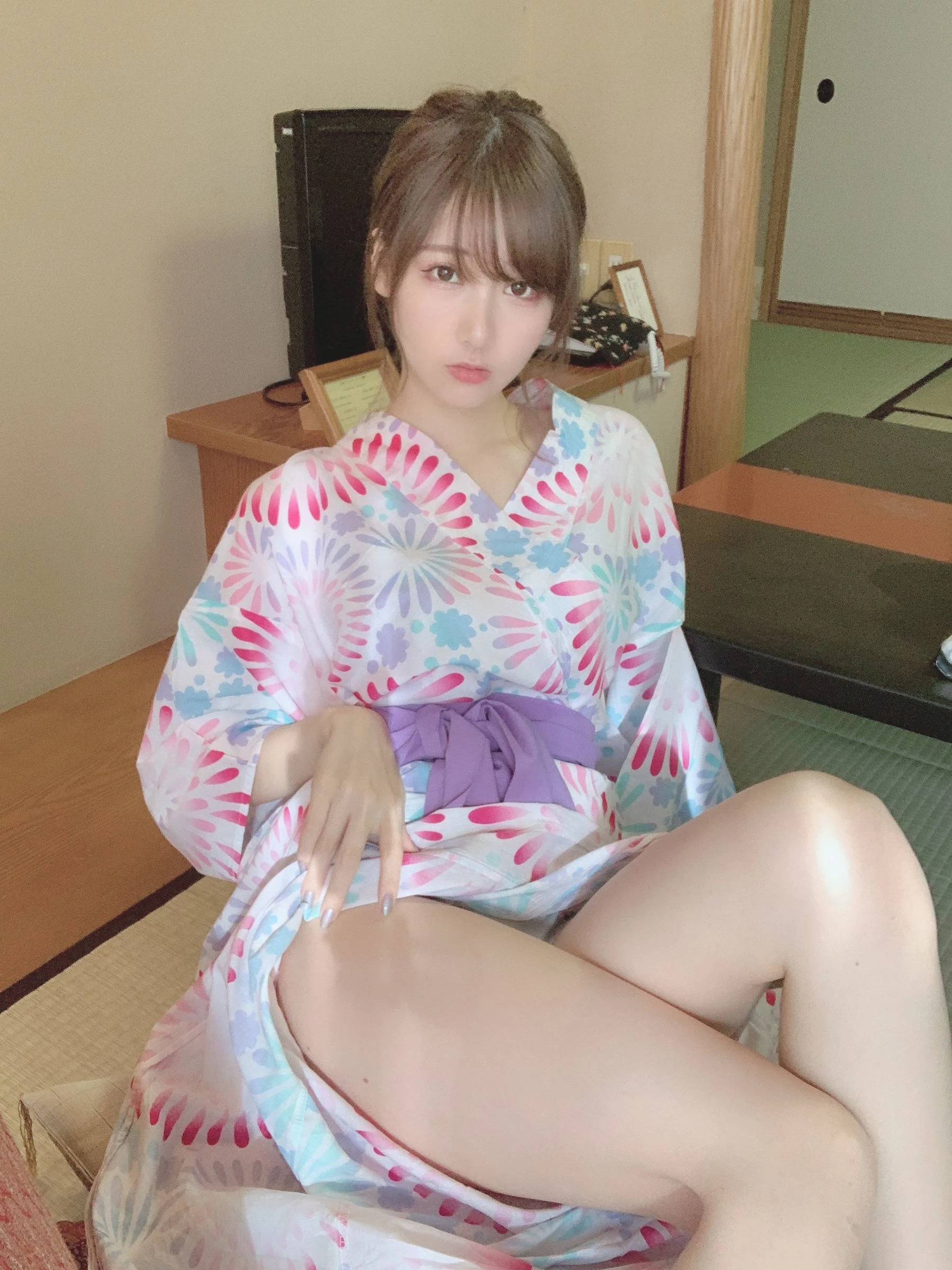 日本甜美COSERけんけん[fantia] 2020.06 花火柄浴衣②(′∩ω・｀)ﾁﾗｯ!!插图8