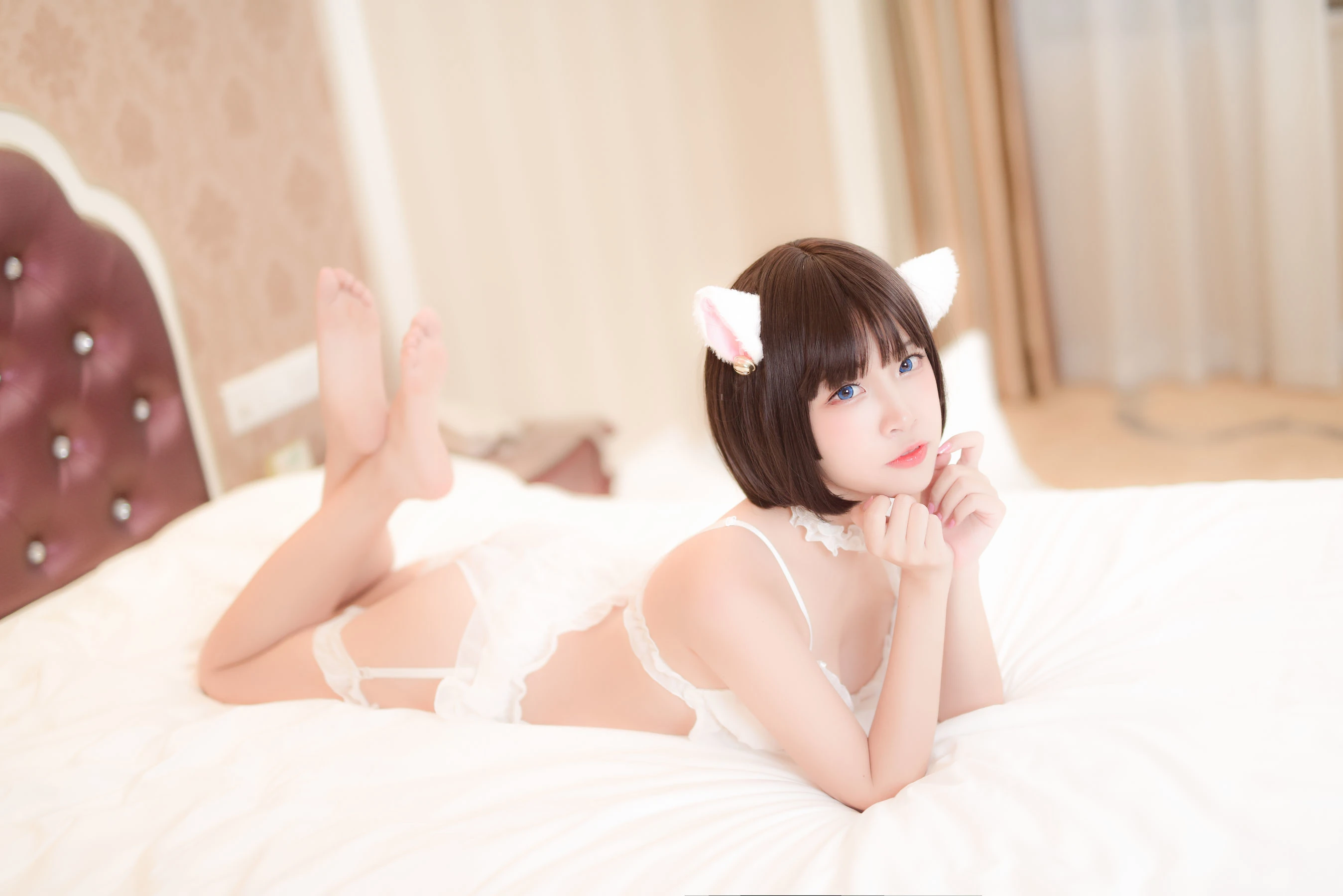 人气Coser二佐Nisa – 雪纺睡衣插图5