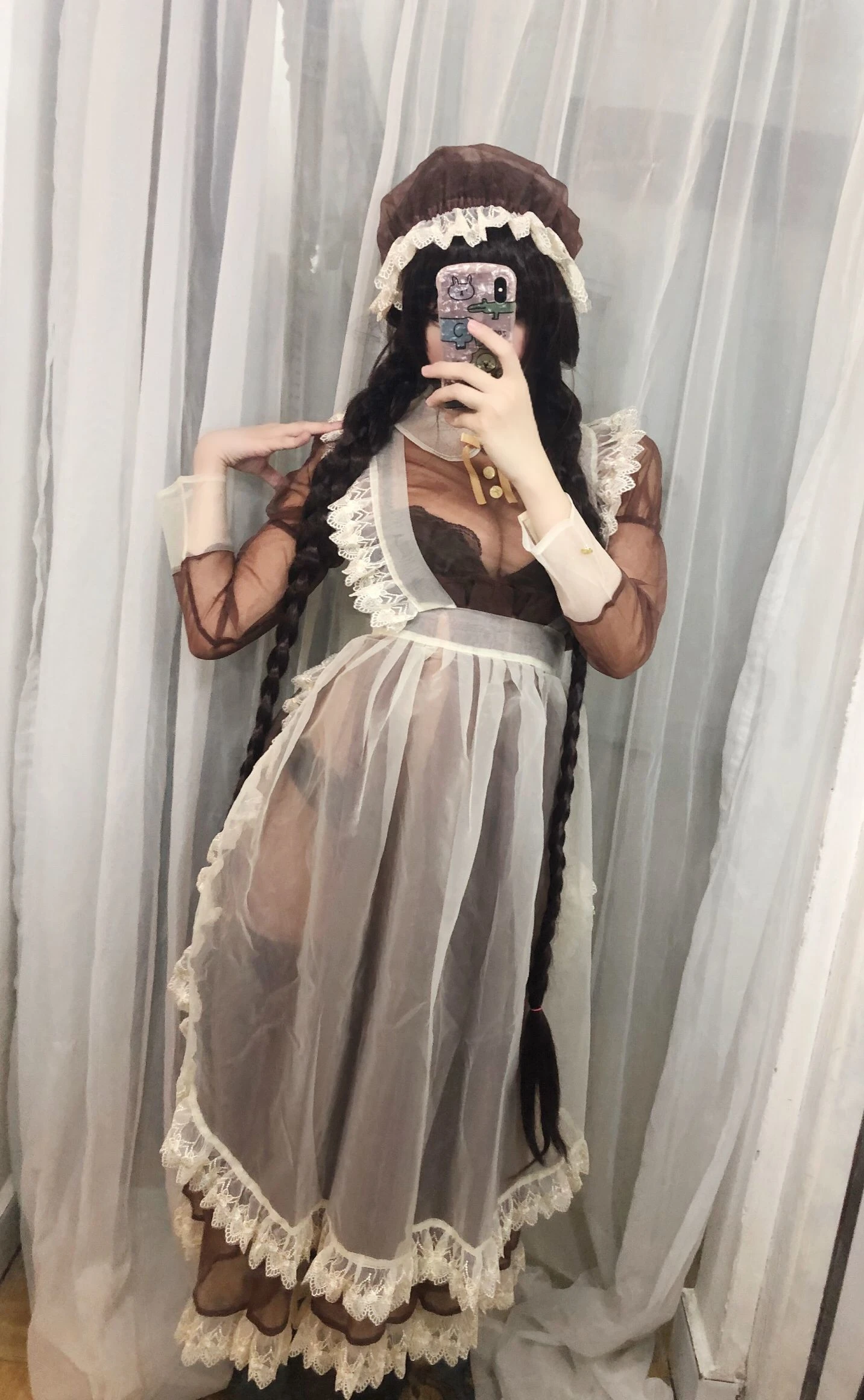 二次元巨乳美女鹿野希 透明女仆插图4