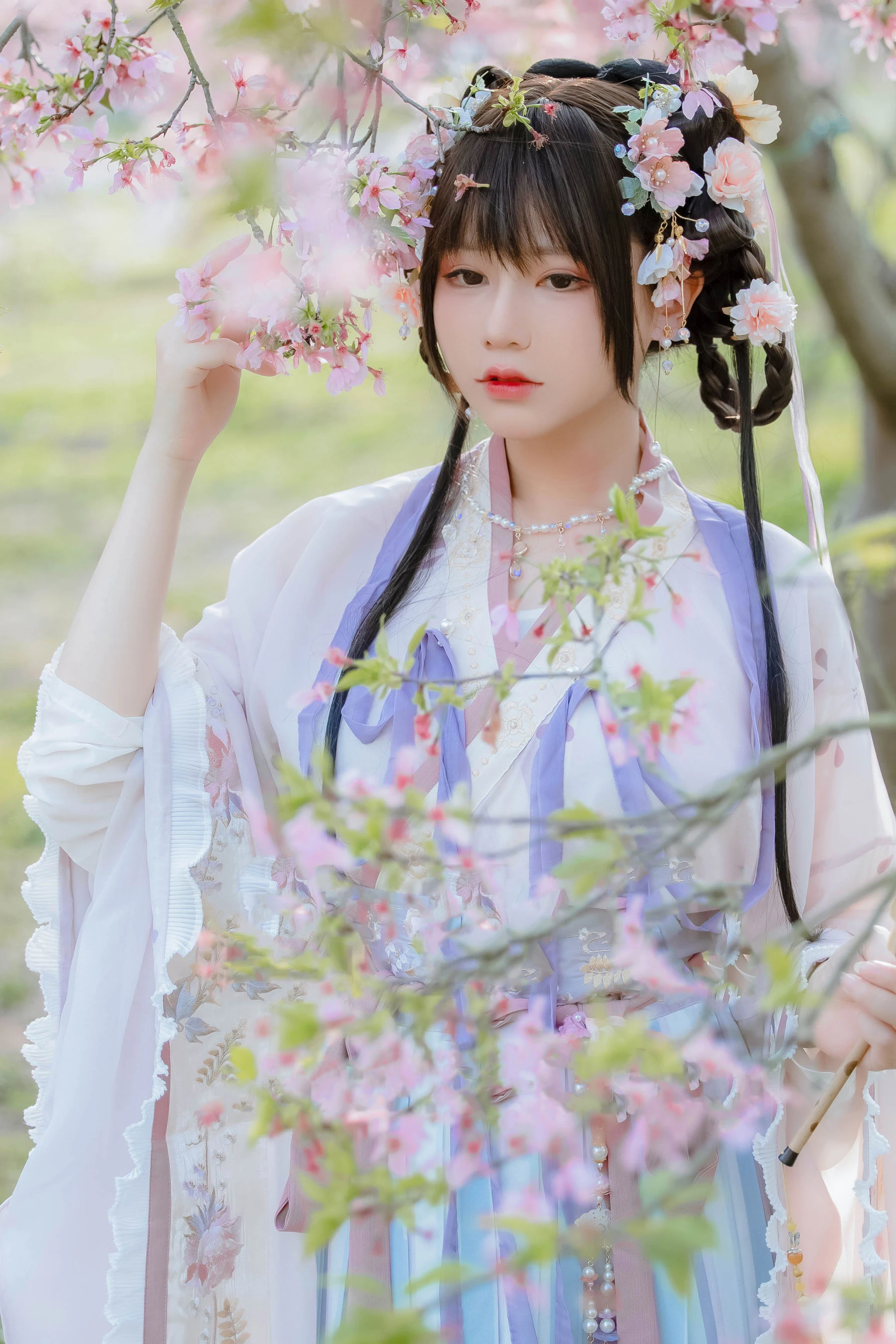 萌妹子Nyako喵子 – 樱花汉服 花神祈愿 [52P]插图2