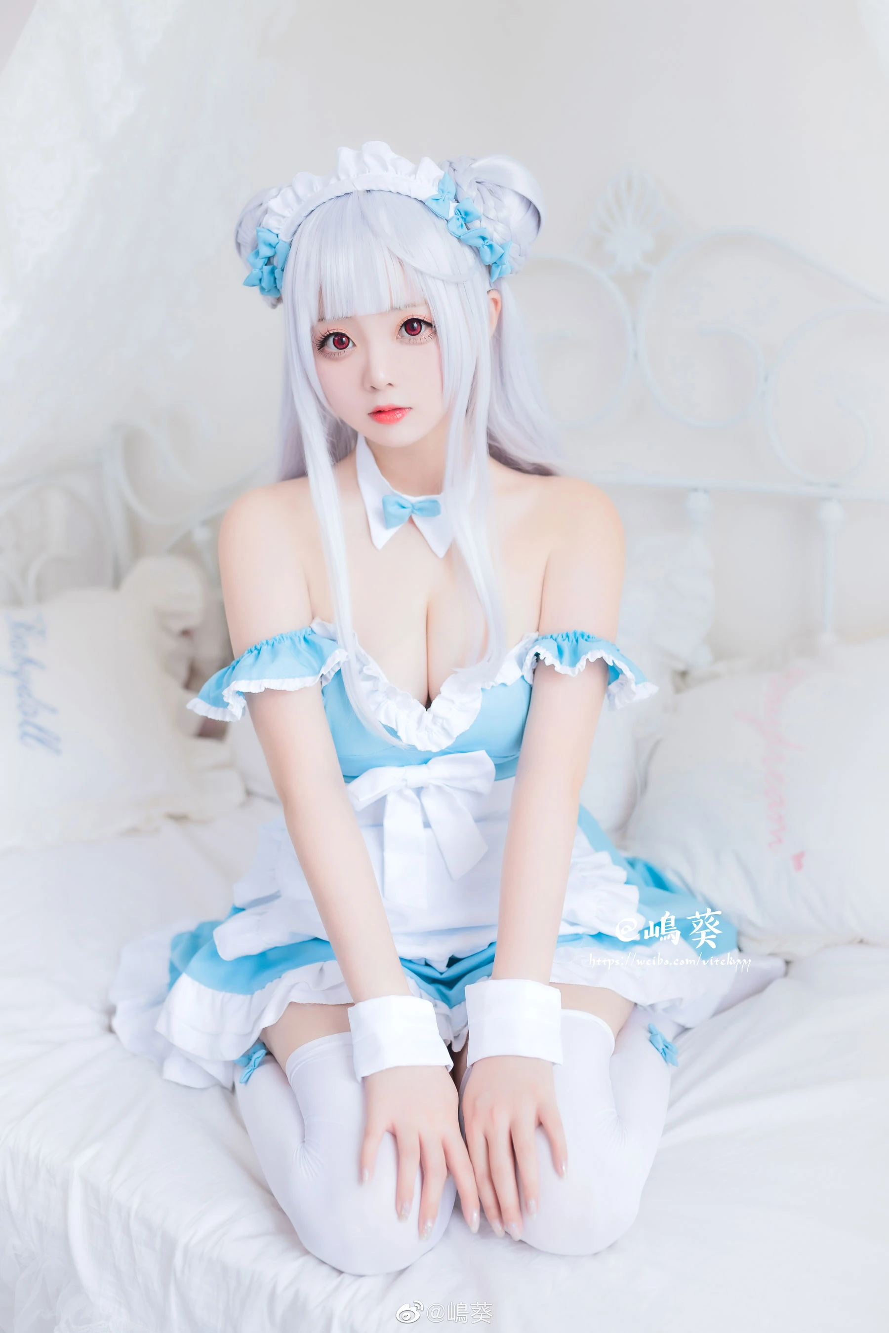 微博美女嶋葵 小天鹅女仆插图2