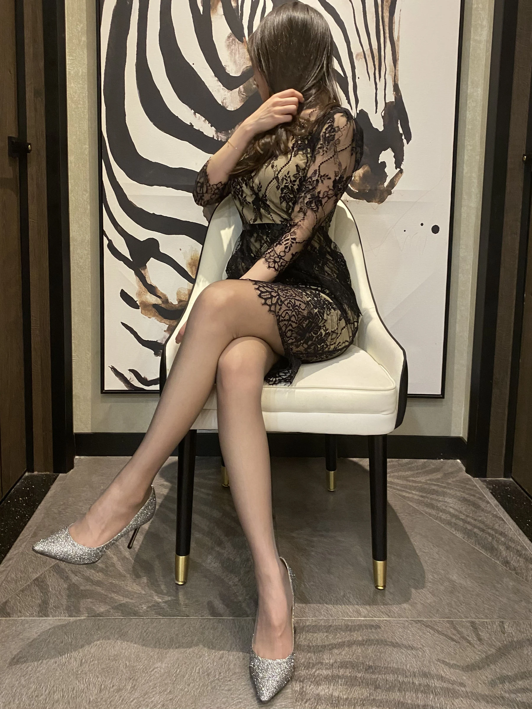 丝足博主麋鹿_Monroe 2020.02.09 蕾丝缕空插图6