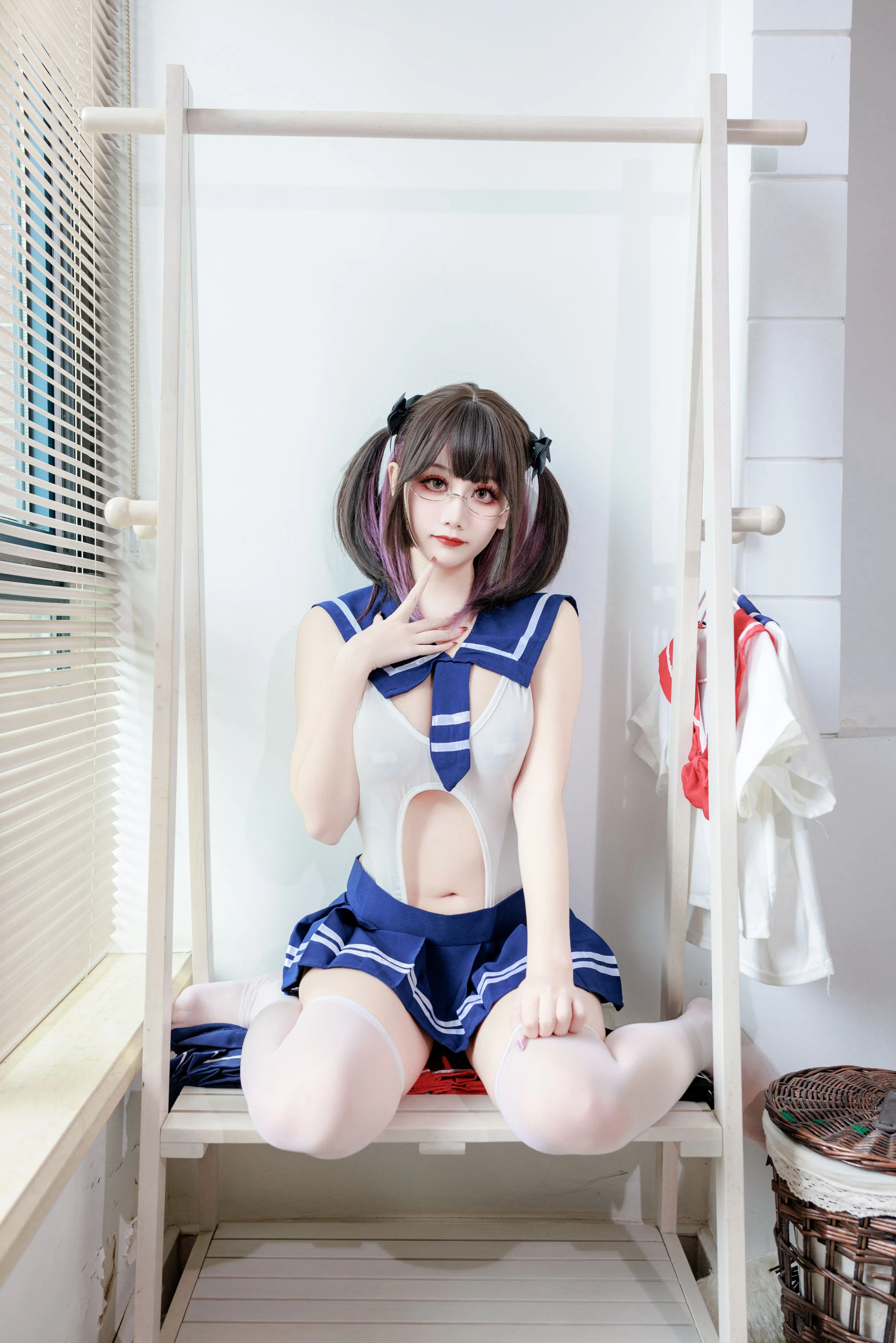 阿雪雪 – 连体水手服 [19P]插图4
