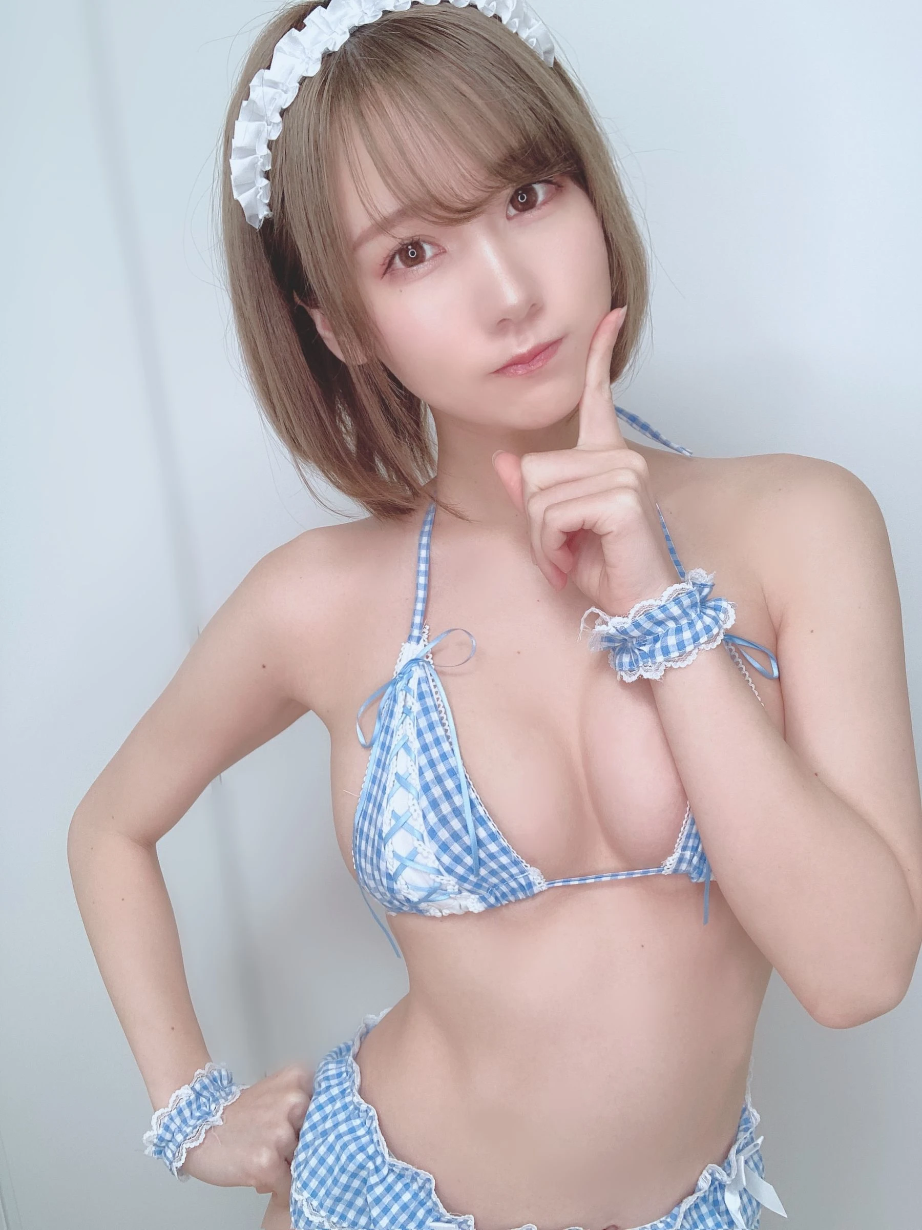 日本甜美COSERけんけん[fantia] 2020.09 ギンガムチェック插图8