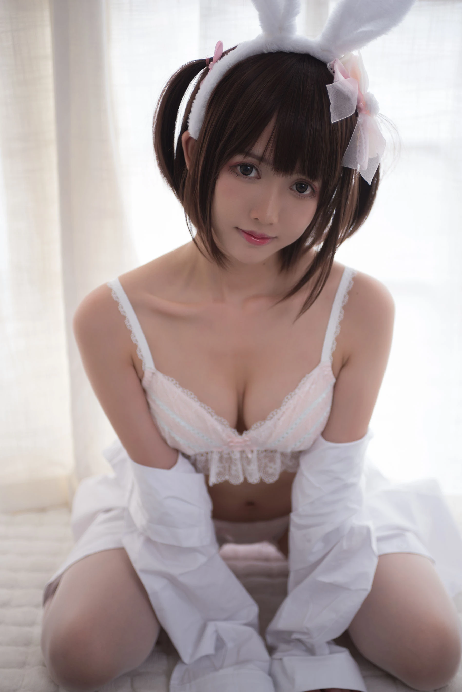 [萝莉COS] 鳗鱼霏儿 – 兽耳 白色蕾丝情趣 [17P]插图6
