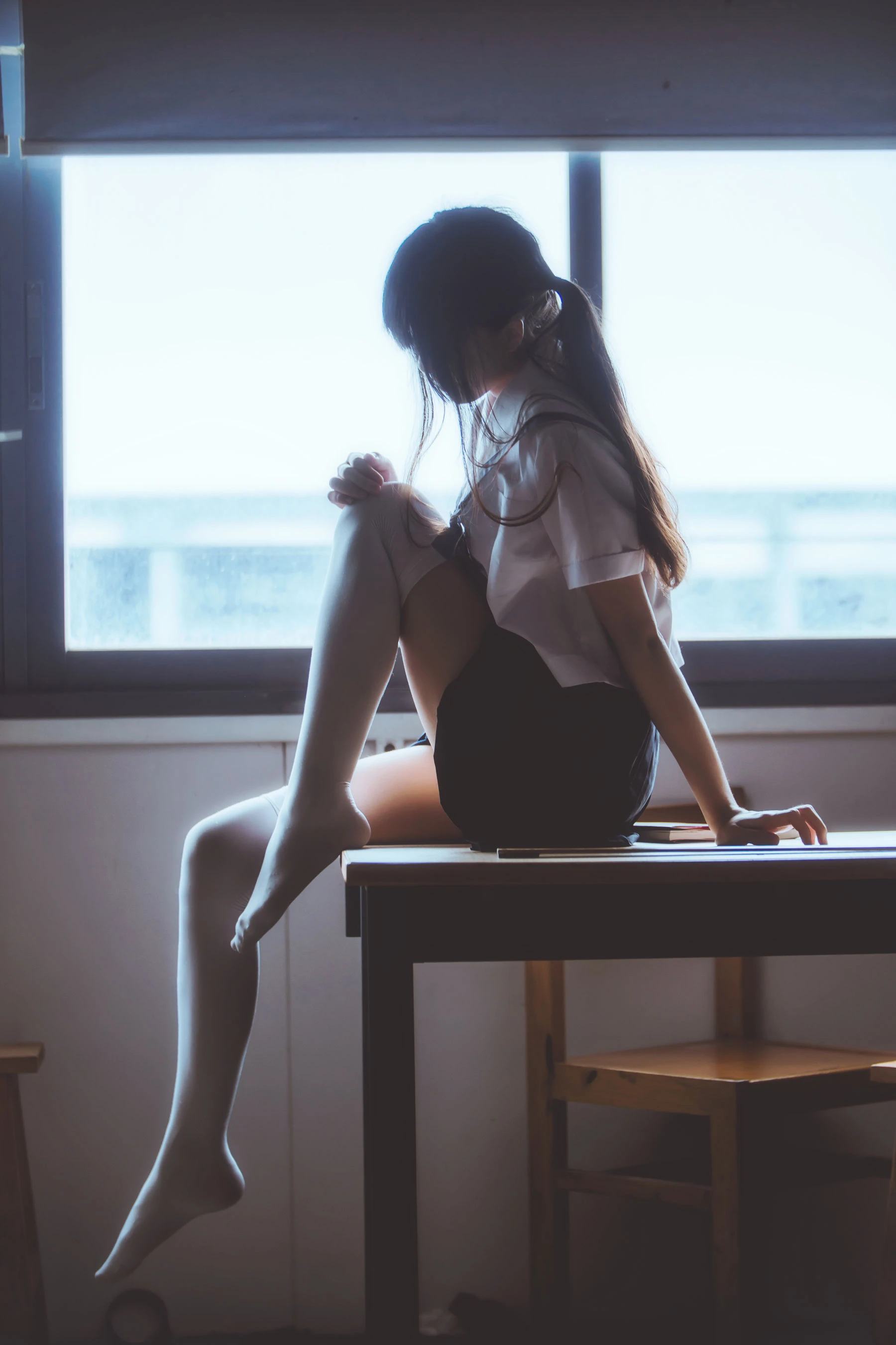 桜桃喵《蓝白水手服》插图7