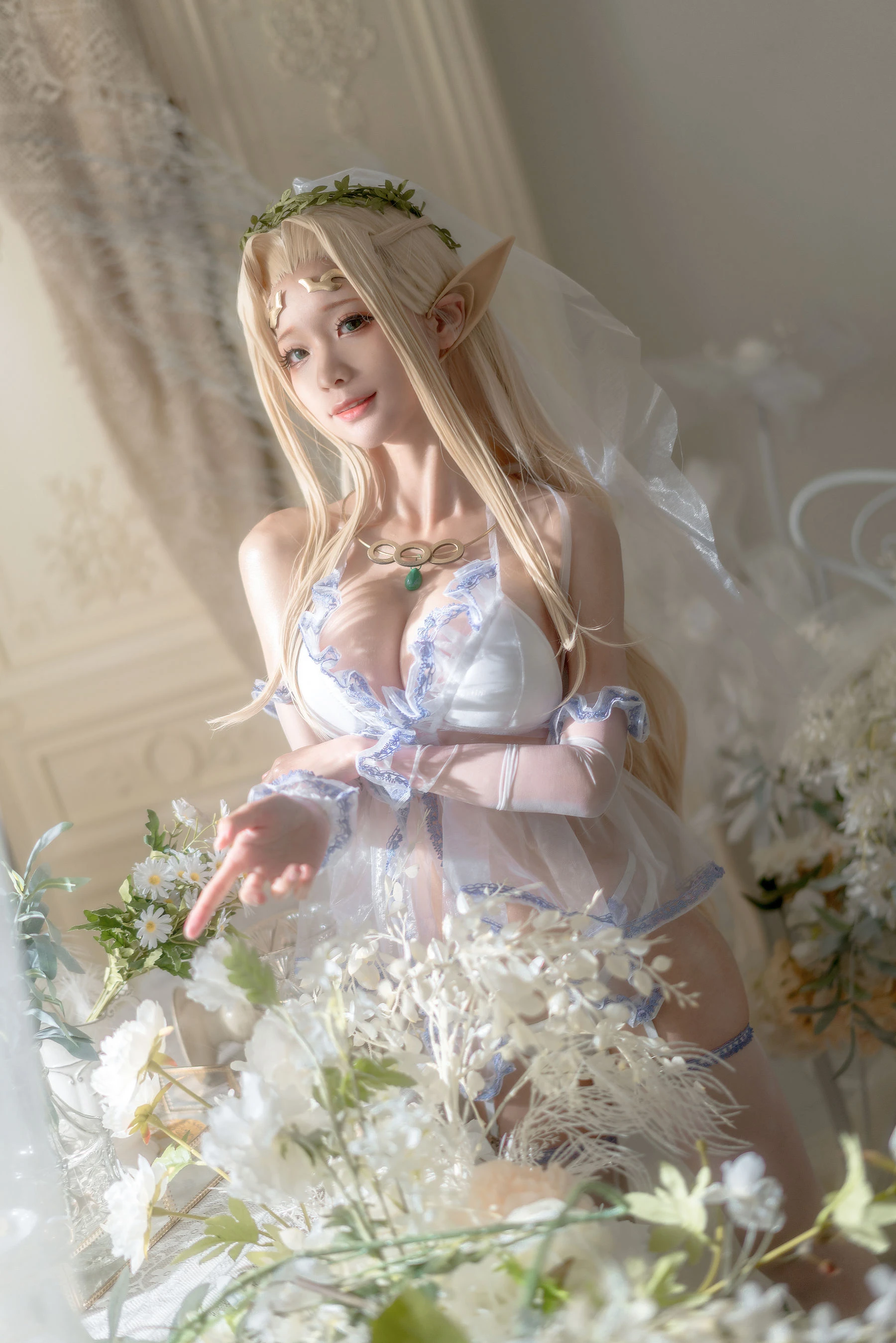 动漫博主蠢沫沫 – 白精灵 婚纱 [60P]高清在线免费欣赏–微密图社-微密图社