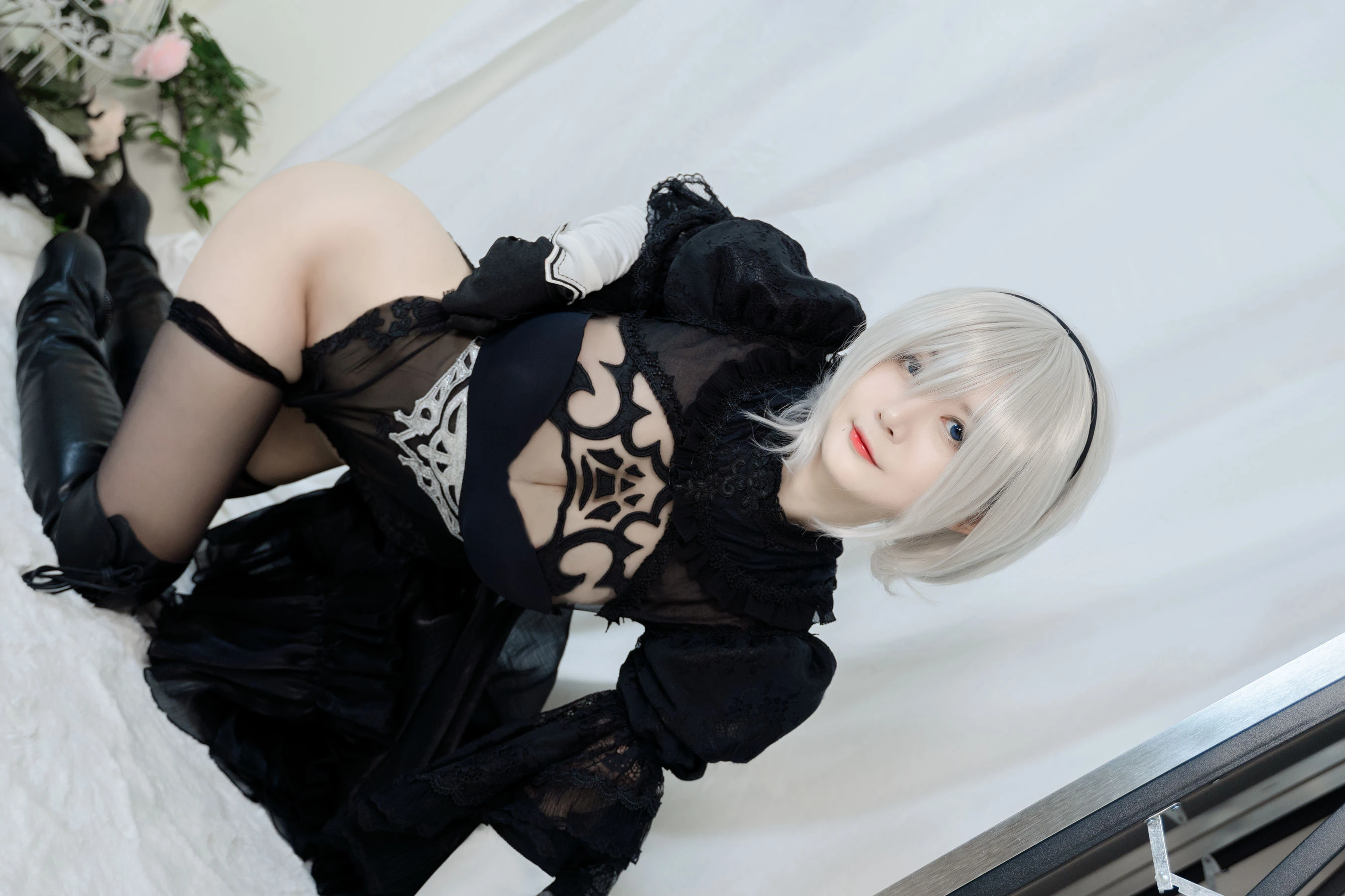 51酱 – 2B黑婚纱插图3