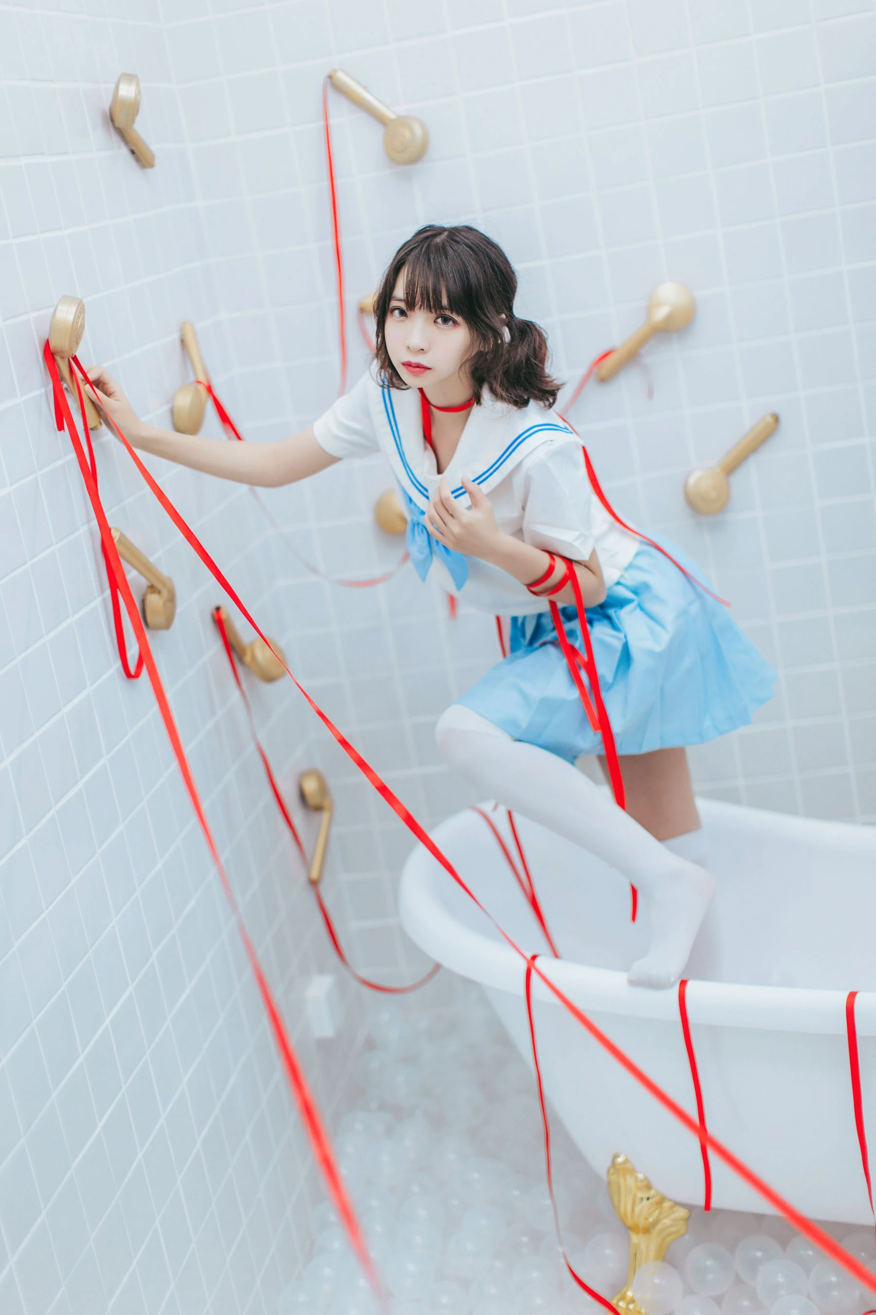 疯猫ss – 浴室JK插图6