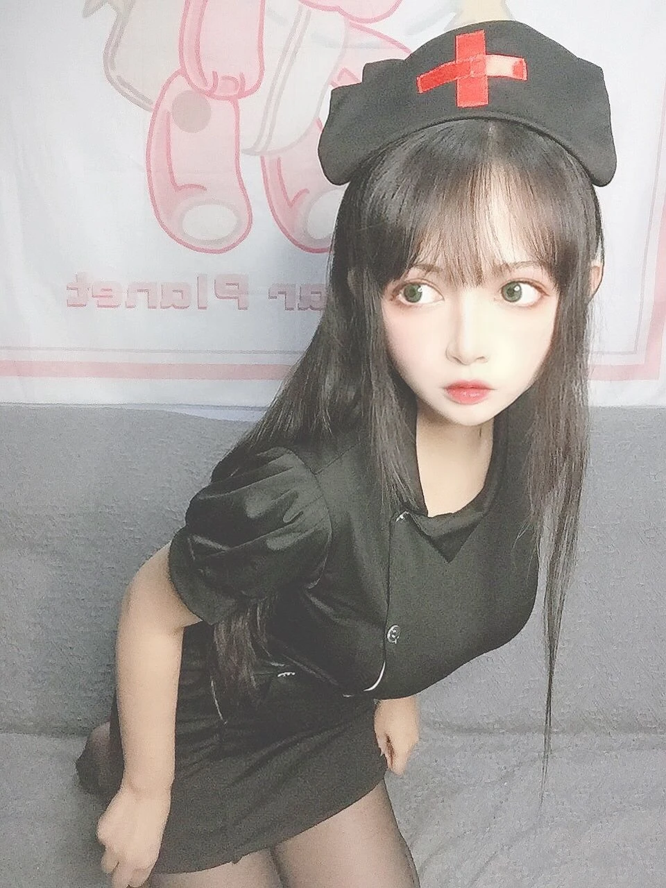 大眼萌妹黑猫猫OvO – 护士喵插图5