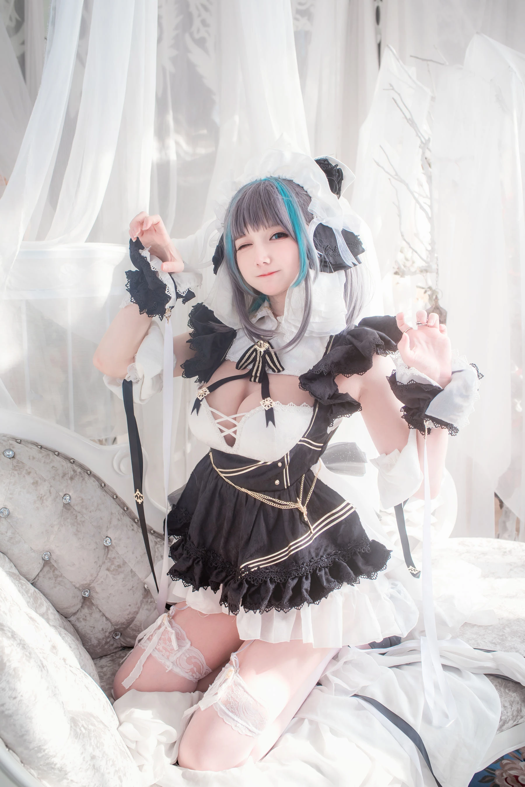 COS妹子仙九Airi – 柴郡女仆插图6