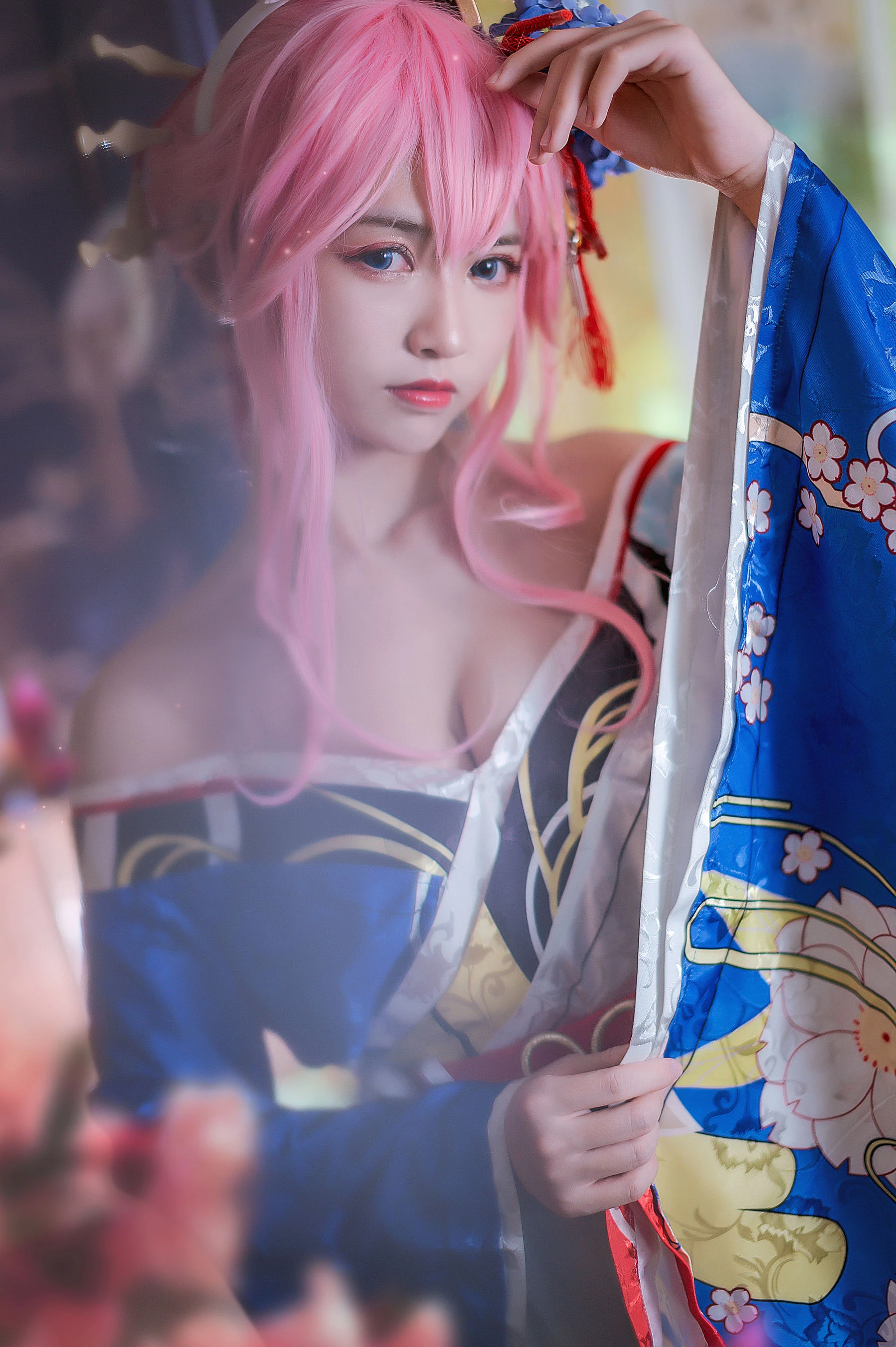 超人气Coser鳗鱼霏儿 – 八重樱花魁插图3