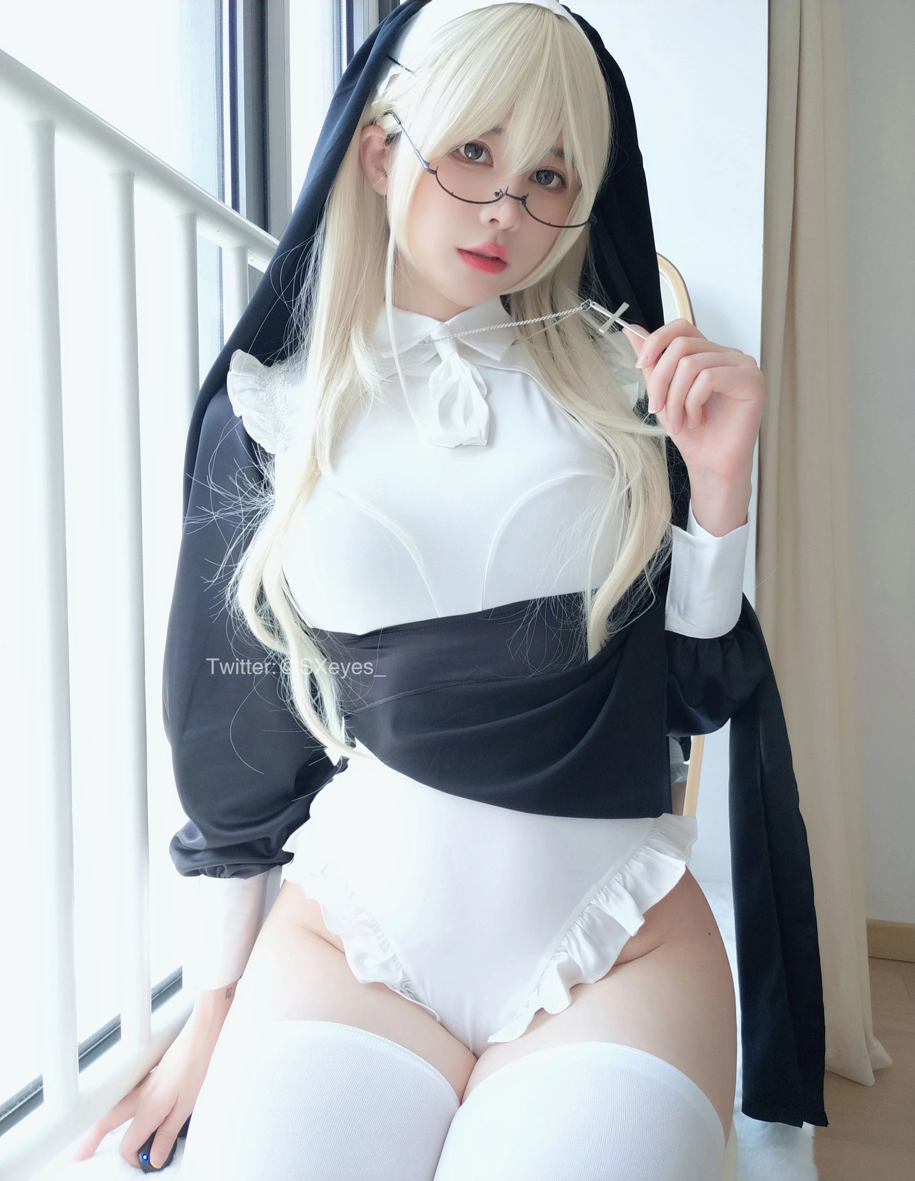 萌妹子眼酱大魔王w – 修女插图7