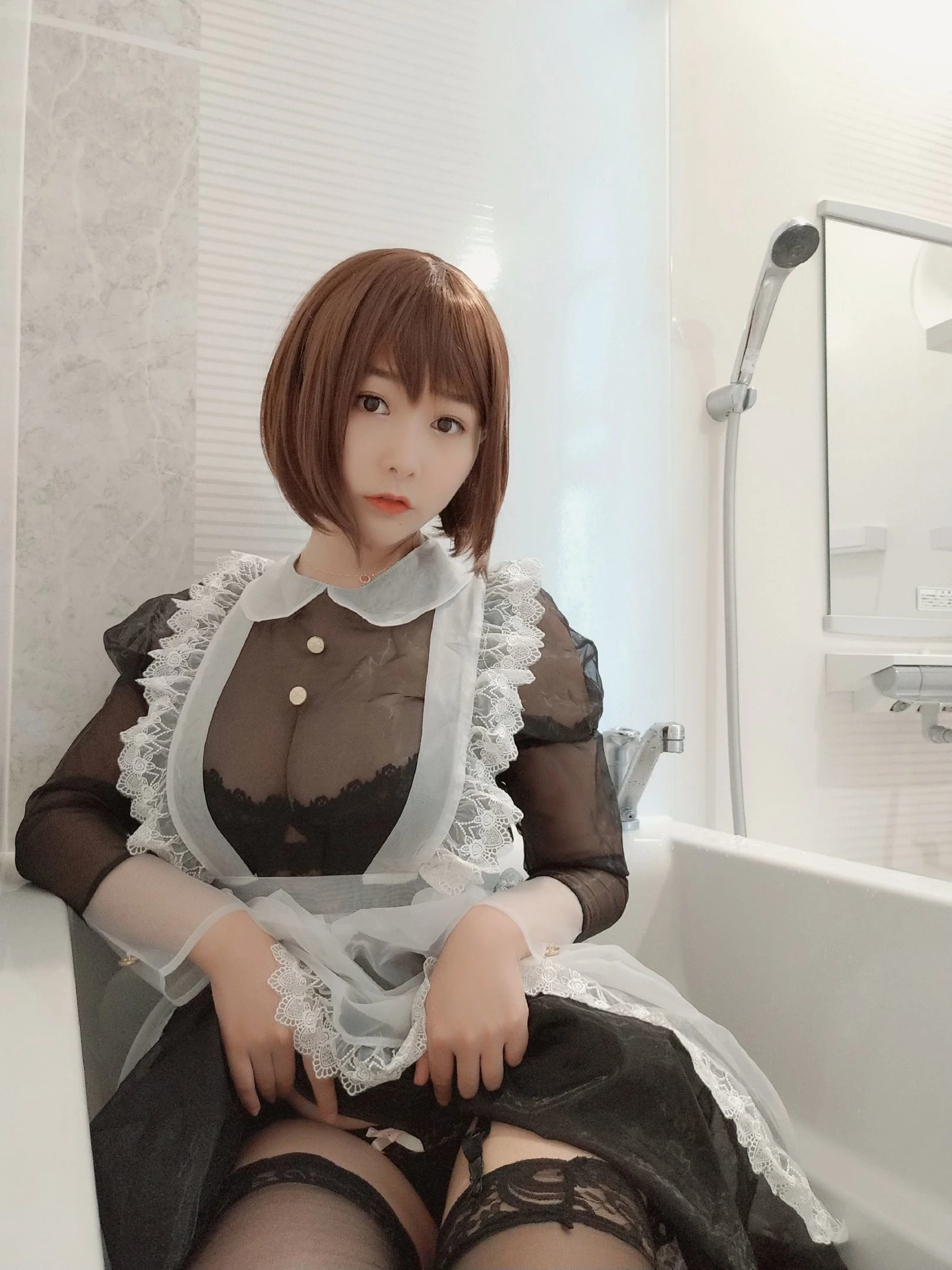 性感Coser三刀刀Miido 透明女仆插图5