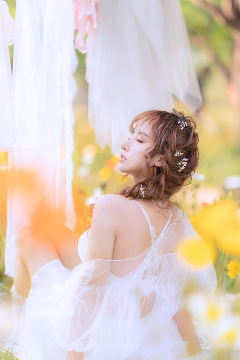斗鱼米线线sama – 夏日限定 晒衣服插图1