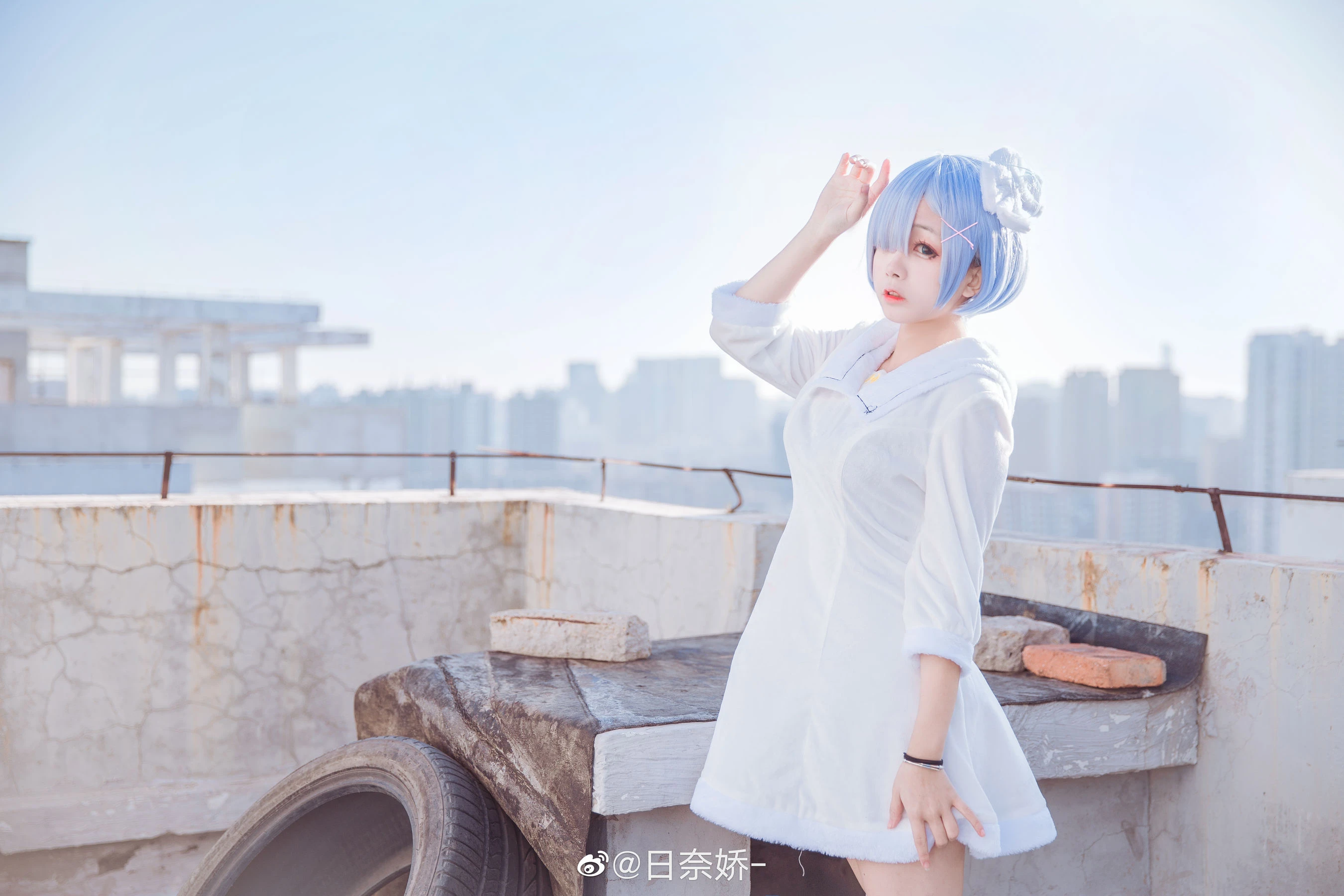 日奈娇 – 蕾姆 白裙 [11P]插图4