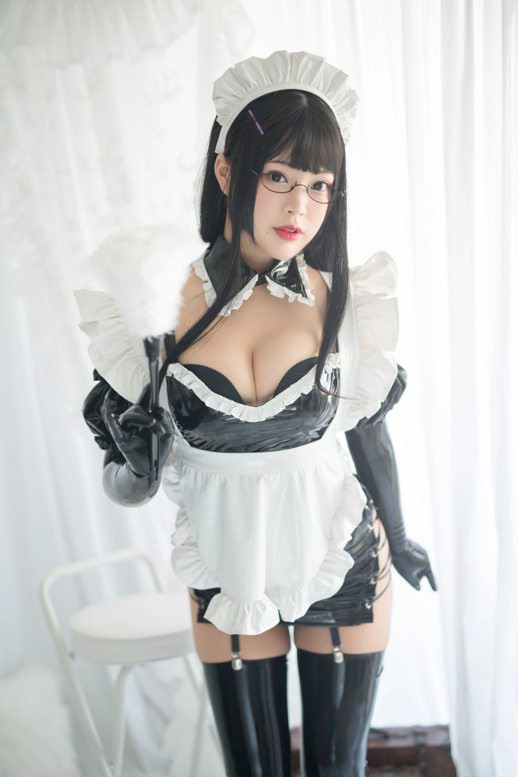 萌系小姐姐-白烨- 傲娇黑胶女仆 [63P]插图2