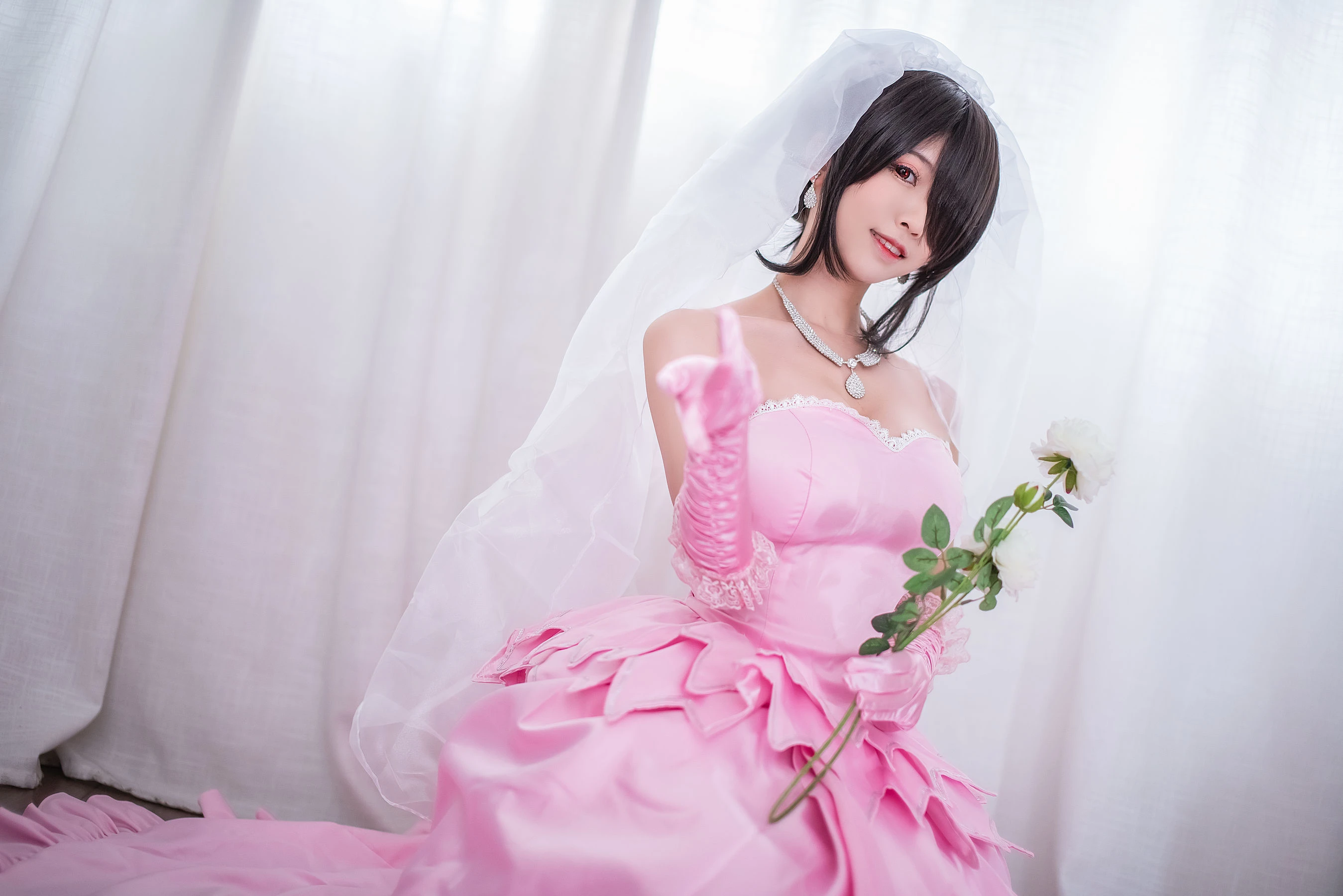 超人气Coser鳗鱼霏儿 狂三系列 婚纱插图3