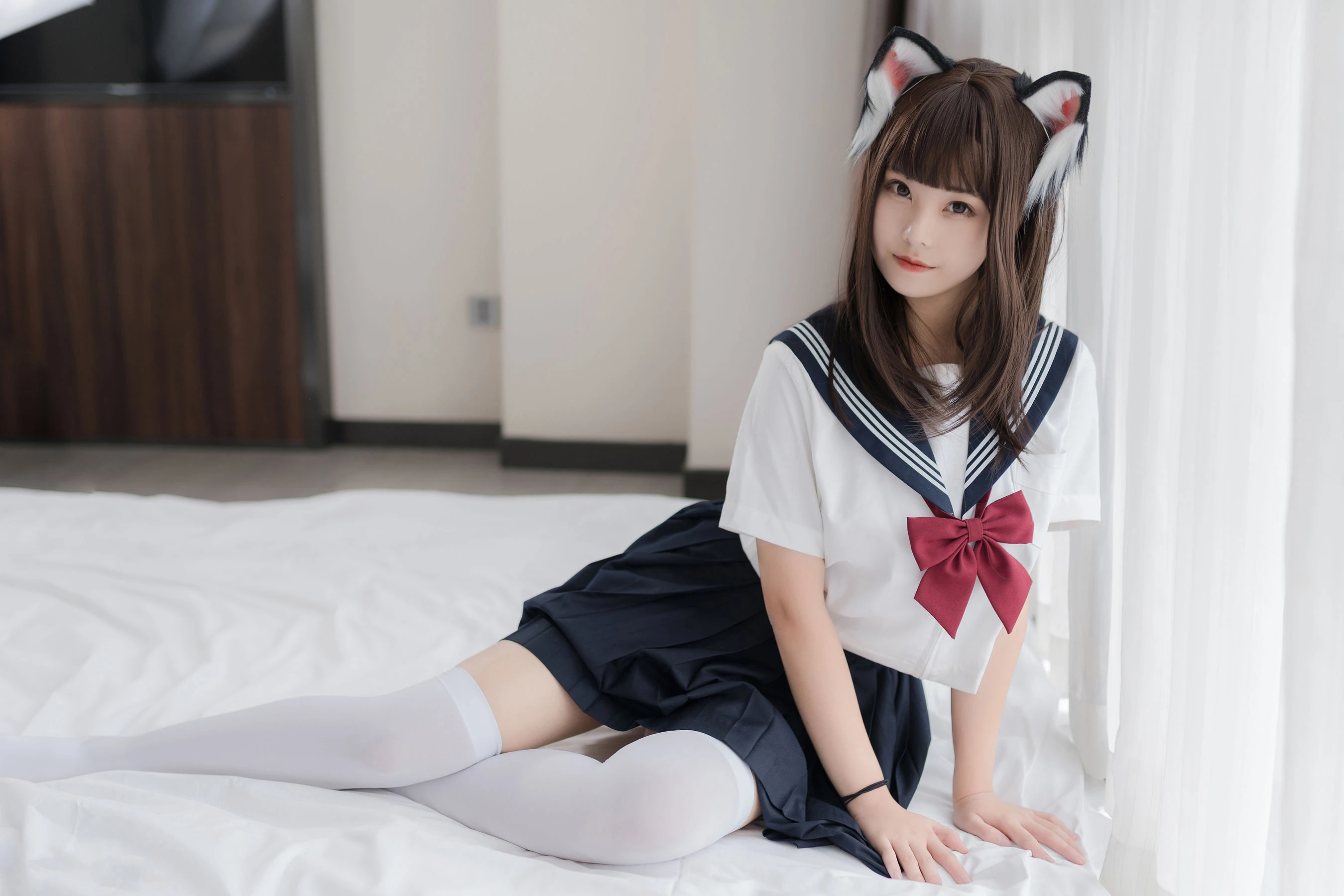 萌系小姐姐蜜汁猫裘 猫耳JK插图7