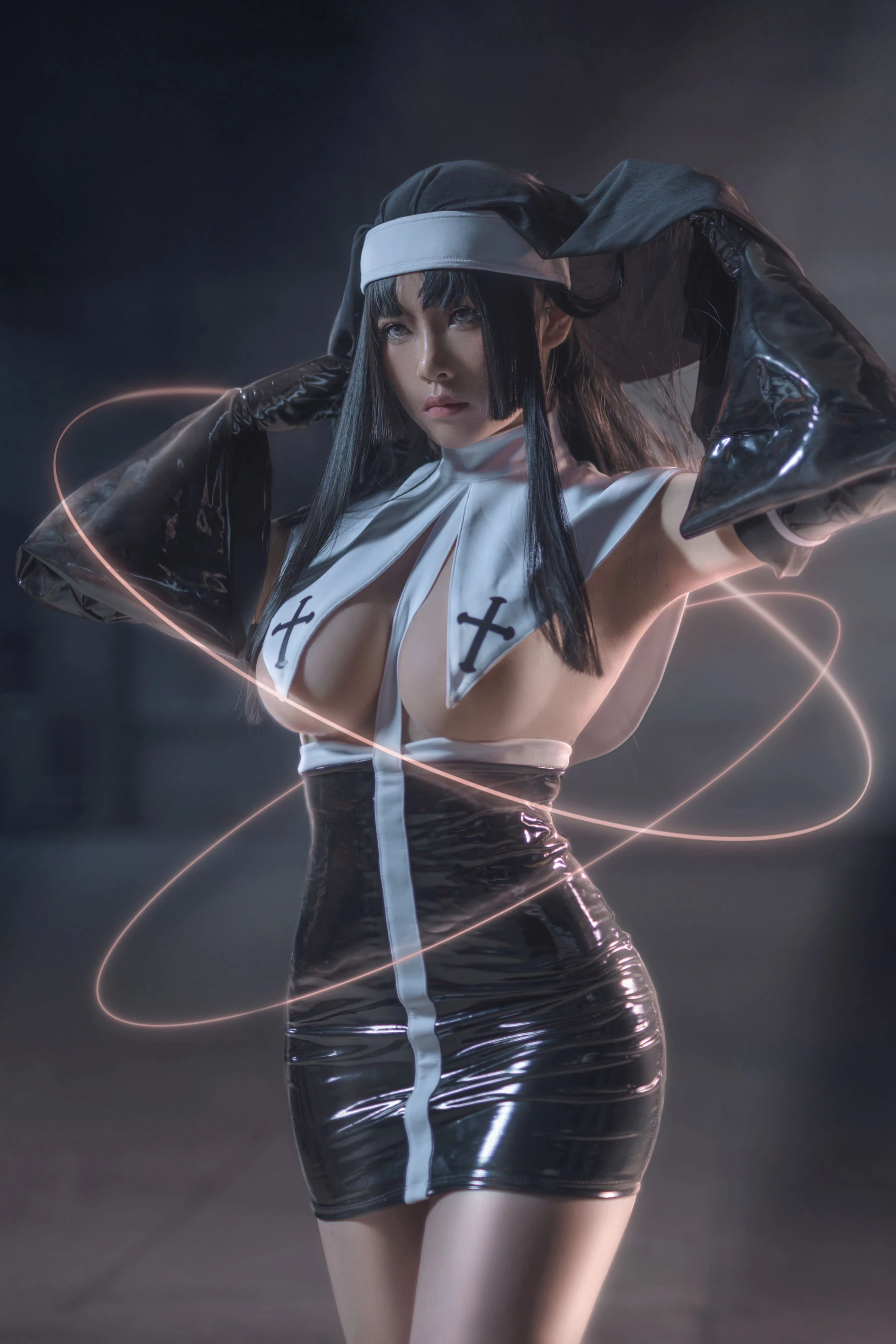 动漫博主uki雨季 – 修女黑胶衣高清在线免费欣赏–微密图社-微密图社