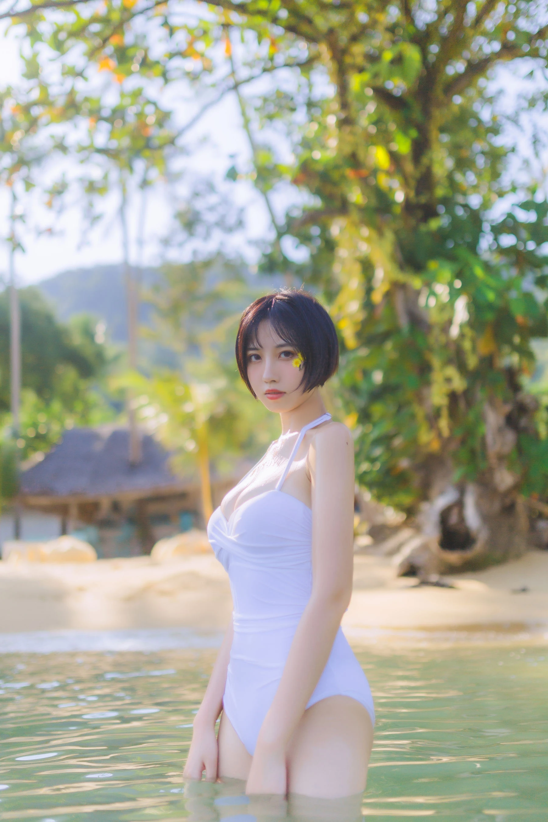 次元少女念雪ww – 白色泳衣高清在线免费欣赏–微密图社-微密图社